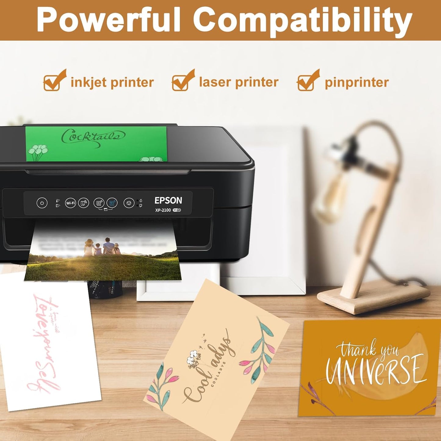 120 Sheets Gold Shimmer Cardstock 8.5 x 11 Metallic Paper, 250gsm/92lb Thick Paper Card Stock for Birthday Decorations, DIY Cards Making, Greeting Cards, Wedding Invitations, School Crafting