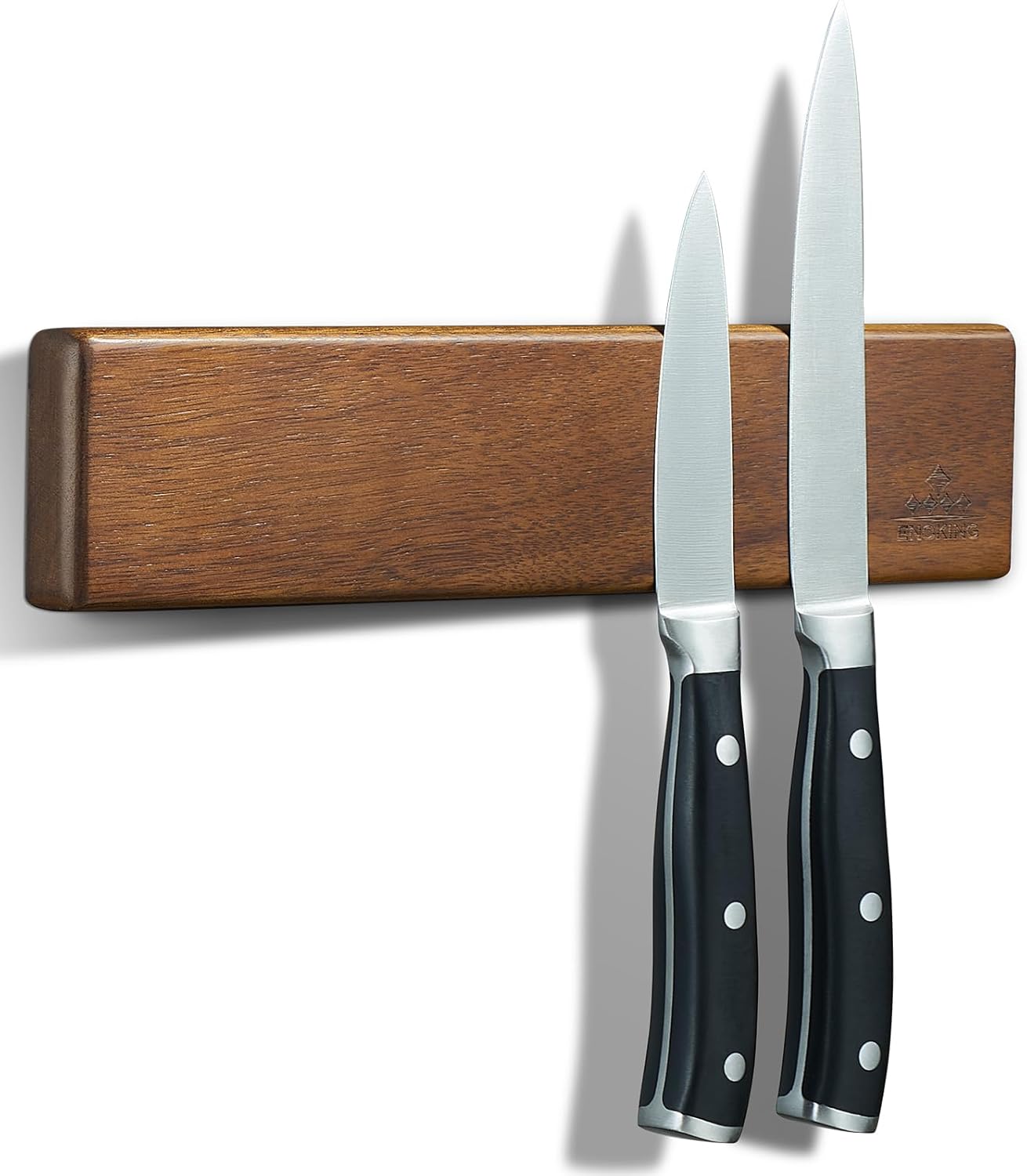 Magnetic Knife Strips, Magnetic Knife Holder for Wall 10 Inch, Acacia Wood Knife Magnetic Strip Use as Knife Bar, Knife Holder for Kitchen Utensil Organizer, Without hooks