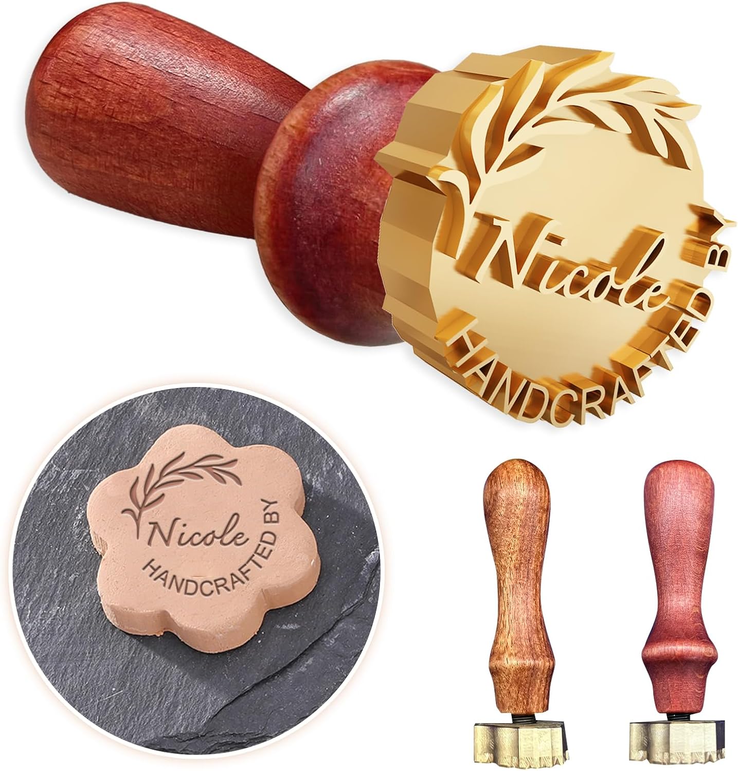 Custom Pottery Stamp for Clay - Personalized Logo Clay Stamp with Your Design - Letter Ceramic Stamps for Pottery Clay to Create Unique Imprints, Clay Potters Lovers Gifts, Polymer Clay Tools