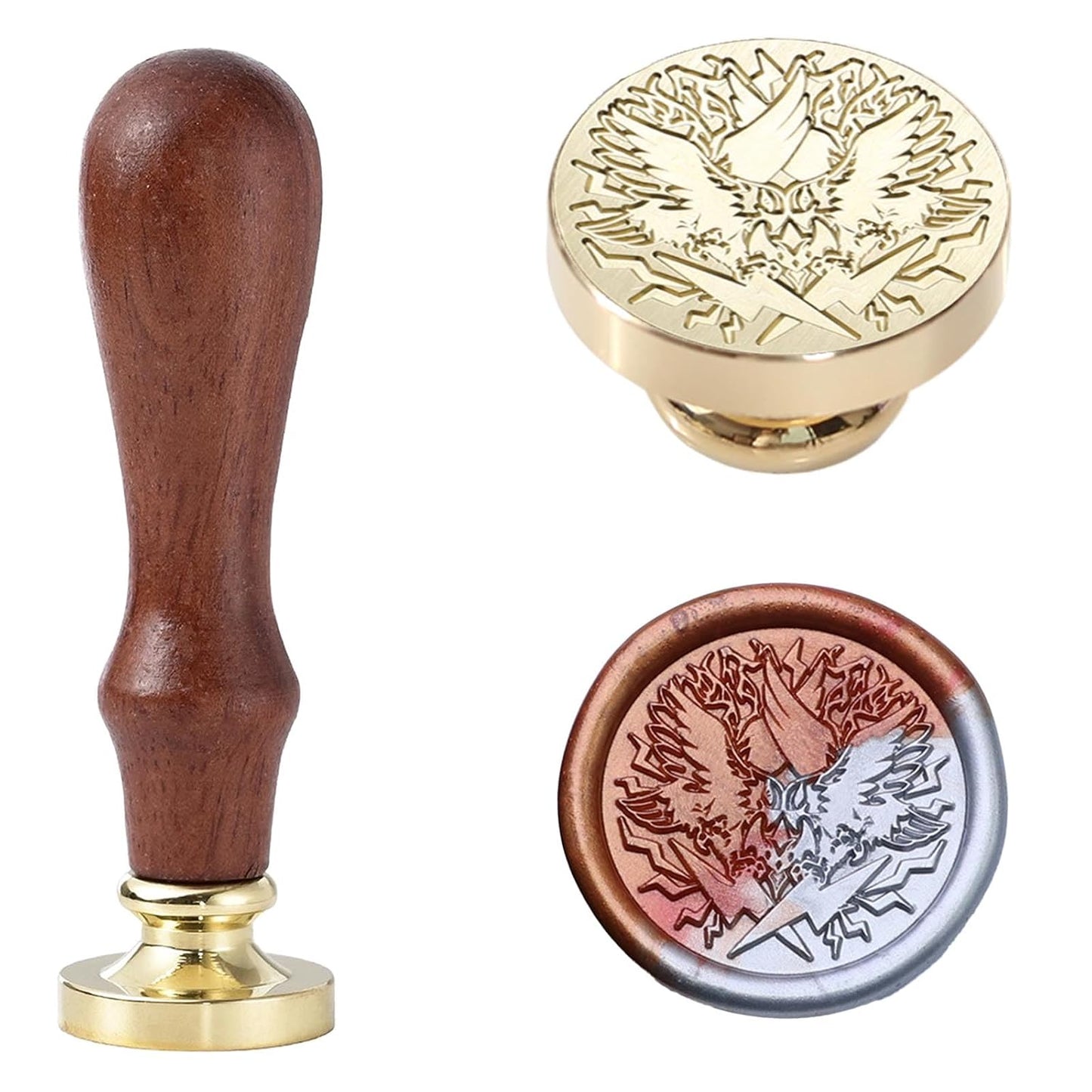 Thor Wax Seal Stamp - Vintage Eagle Logo Wax Stamp, Lightning Sealing Stamp with Handle for Friends and Family, Such as Christmas,Easter,and Birthday Gifts