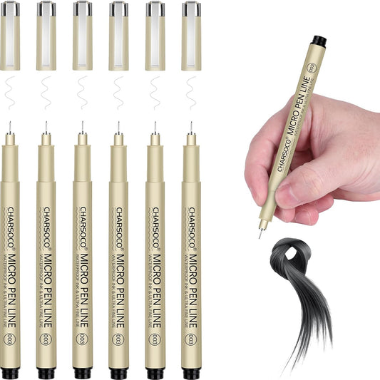 003 Micro Pen, Black Fine Point Pen with Waterproof Archival Ink, 0.15mm Fineliner Ink Pens for Artist Illustration, Sketching, Anime, Manga, Technical Drawing and Scrapbooking