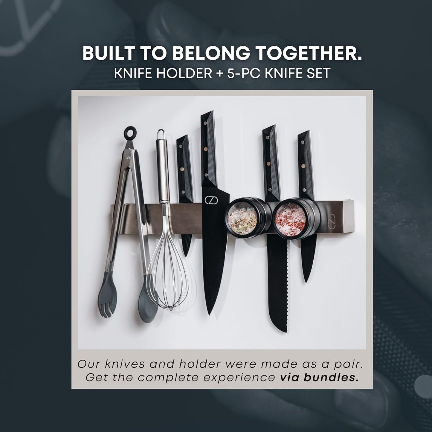 16" Magnetic Knife Holder for Wall with 2x Storage - Safe, Patented Storage Design - Stainless Steel Knife Magnetic Strip, Under Cabinet Knives Storage - Magnet Strip Rack Kitchen Utensil Organizer