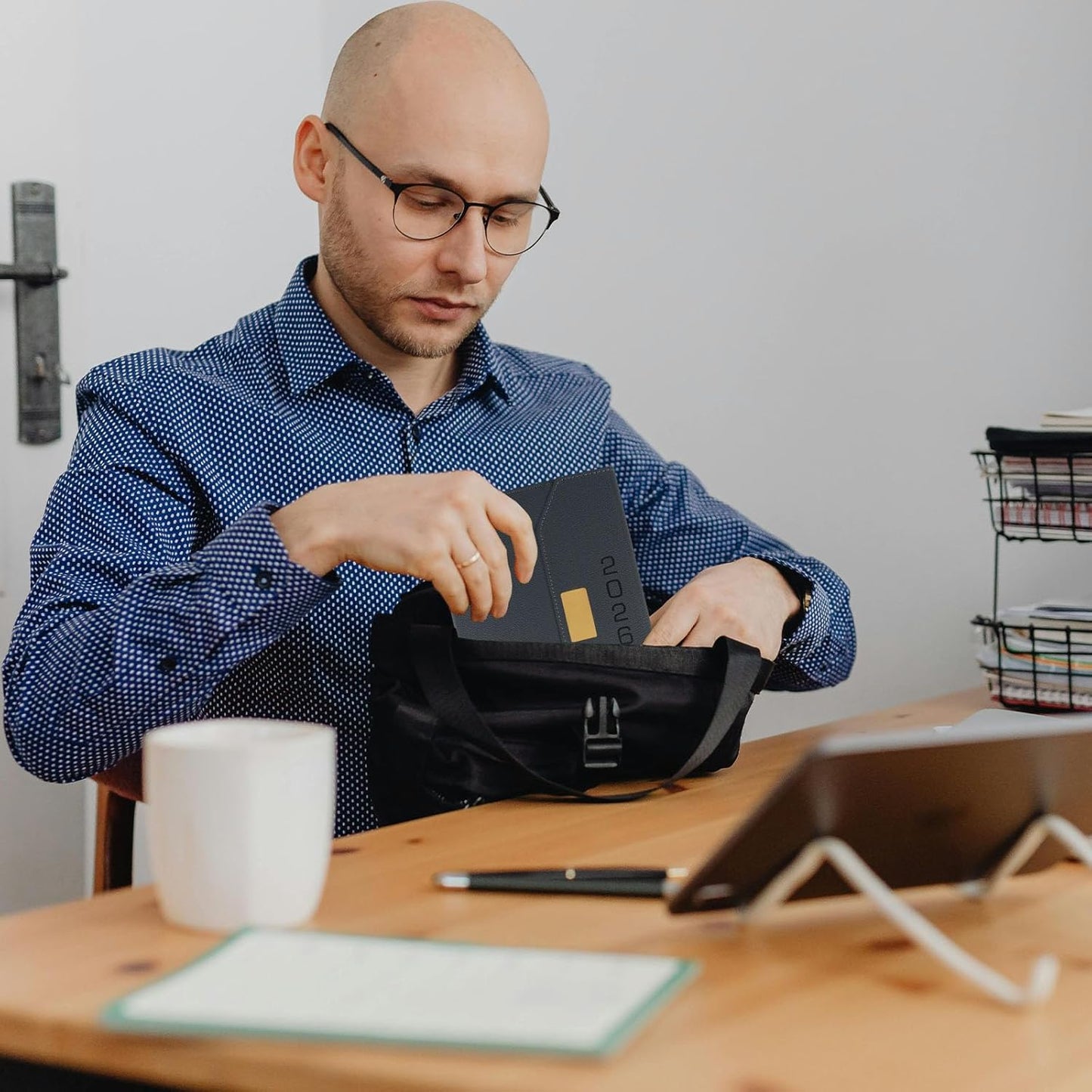 2026 Daily Monthly Planner - Calendar, January - December 2026, 100GSM Thick Paper, Leather Cover, Planner with Hourly Schedule,6.1" x 8.2", Daily Inside Page - Monthly Inside Page, Pen Holder, Bookmarks (Matcha Green)