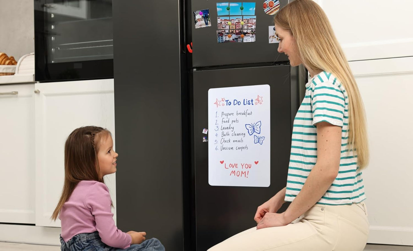 Magnetic Dry Erase Whiteboard Paper 18" x 39", Babenoun Fridge White Board on Wall for Organizer and Planner, Kitchen Refrigerator Shopping List with Marker, Magnetic Eraser and Magnets