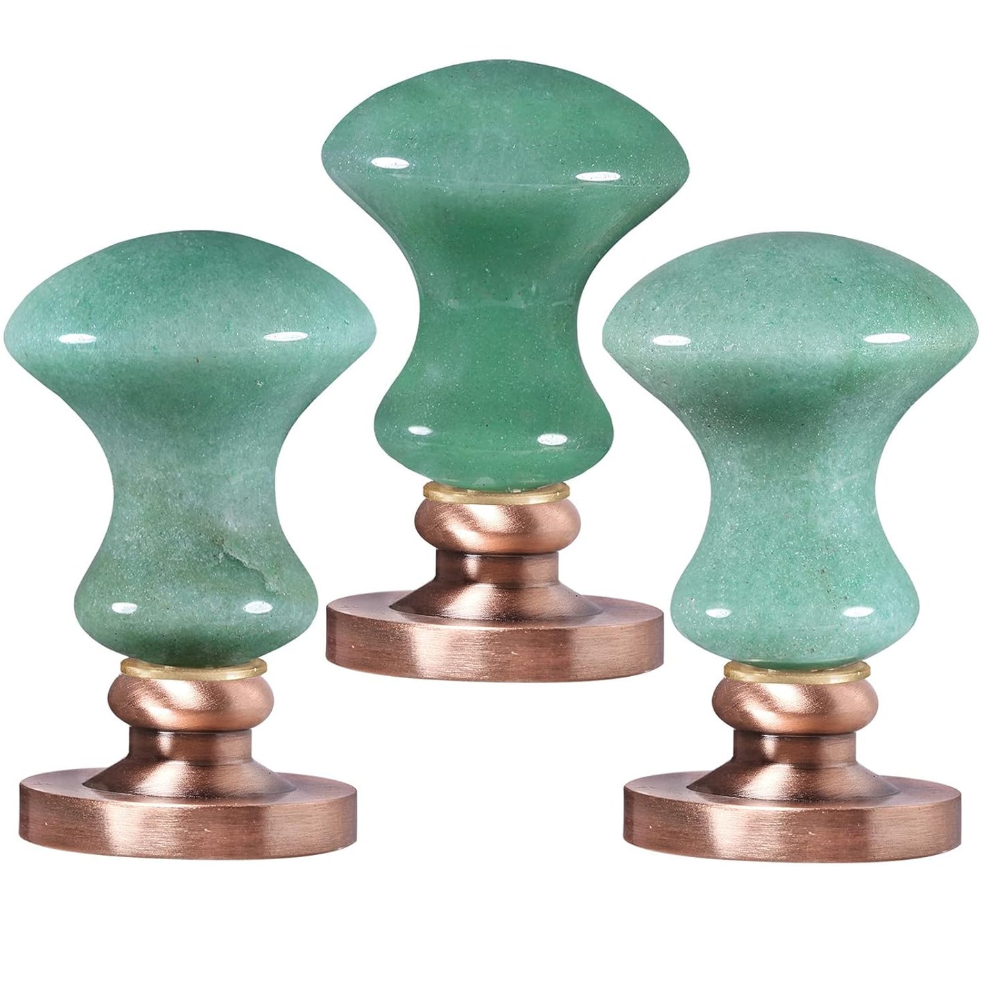 rockcloud Wax Seal Stamp Set, 4 Pieces Sealing Wax Stamps Copper Seals with 1 Green Aventurine Seal Handle for Cards Envelopes Invitation Decoration, Love Expressiont with Rose