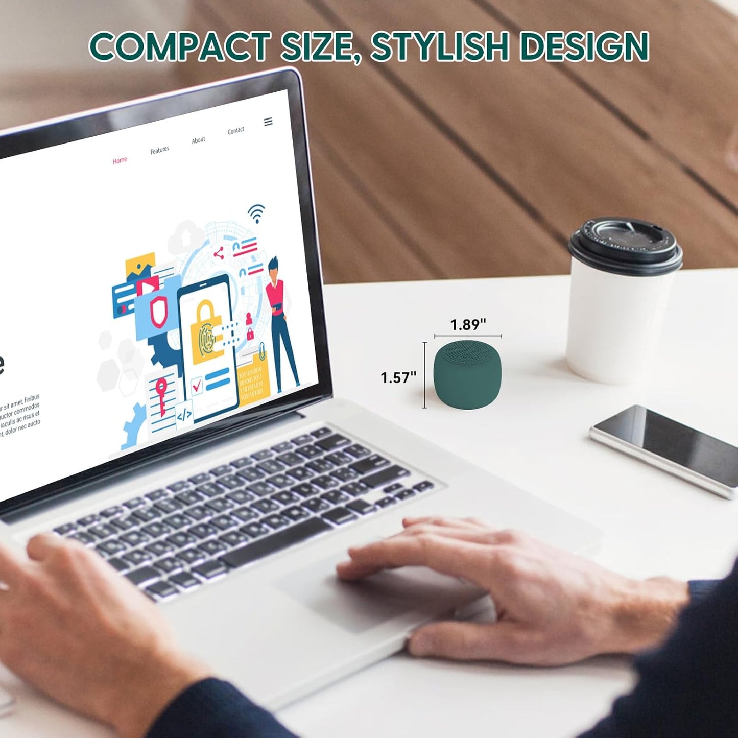 Babelio White Noise Sound Machine for Adults Kids Baby, Mini, 15 Non-looping Sounds, Timer, Memory Function, Easy to Pocket and Travel Green