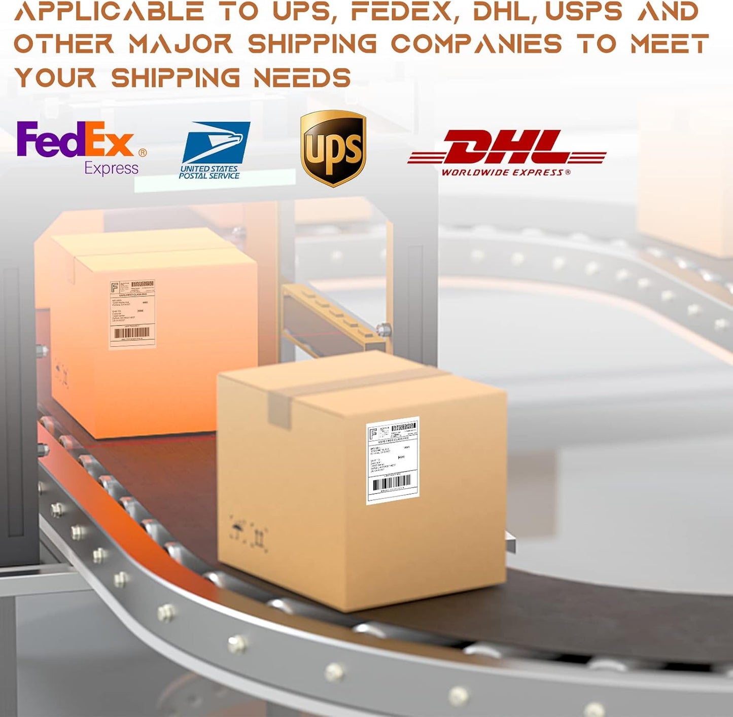 MFLABEL Fanfold 4" x 6" Direct Thermal Labels White Perforated Shipping Label,16 Stacks,Total 16000 Labels