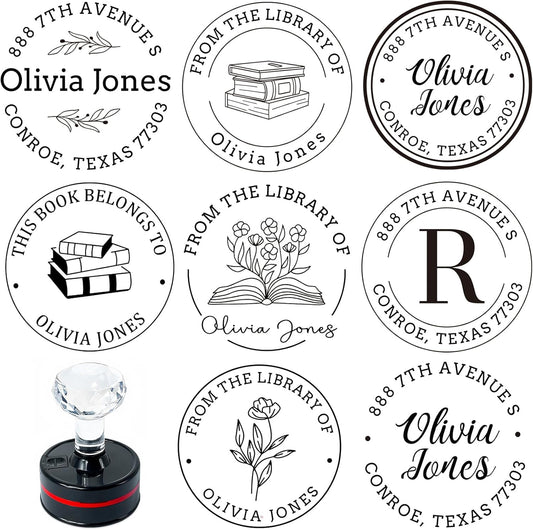 Custom Address Stamp Return Address Stamps Self Inking Personalized Teacher Stamp with Clear, Consistent Impressions