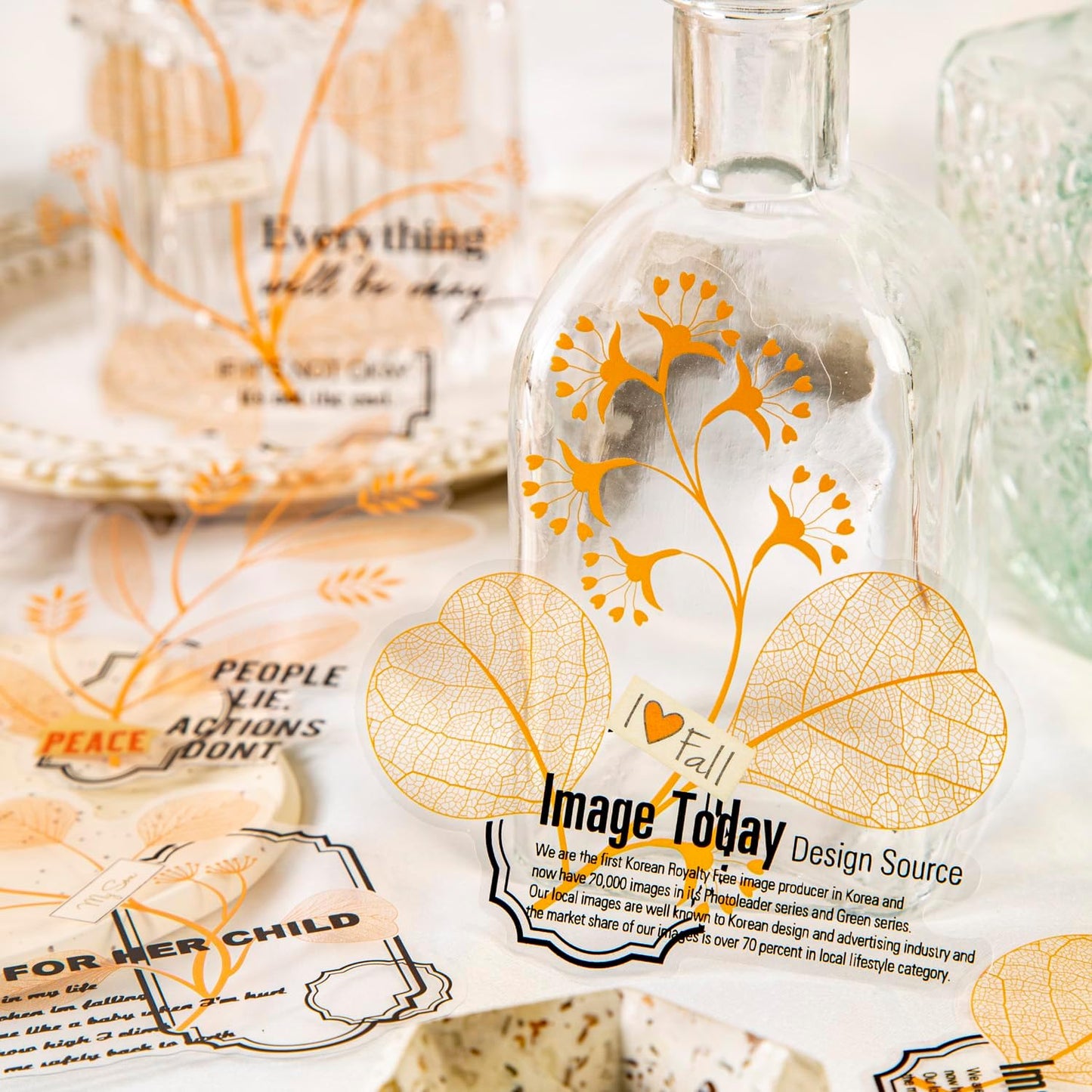 Alideco 120pcs Scrapbook Stickers Leaf Vein Theme Scrapbooking Junk Journal Crafts Embelishment Decoration Diary Stickers (luoyesiyu)