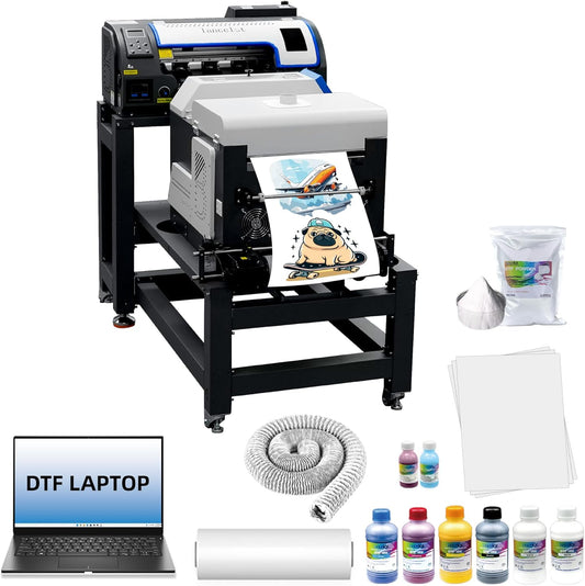 Lancelot M1630 Pro DTF Printer Bundle: Ultimate Automatic T-Shirt Printing Station w/Smart Maintenance, Mobile Workstation & Pro-Grade Equipment – Perfect for Startups & Small Businesses