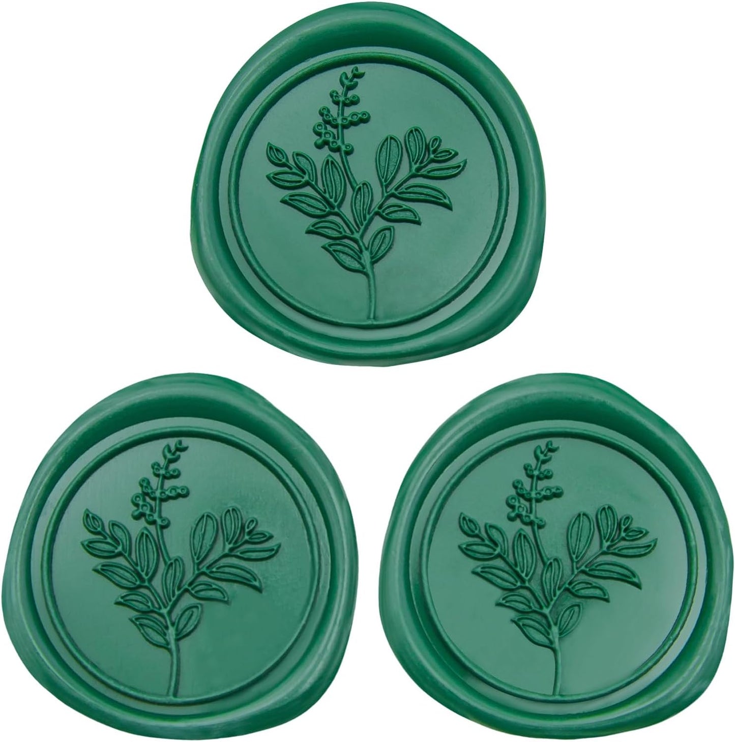 60 Pcs Emerald Green Wax Seal Stickers, Wedding Invitation Accessories Envelope Stickers - Self Adhesive Envelope Seals, Peferct for Invitation, Gift Box Craft Wrapping, Christmas Cards Decor