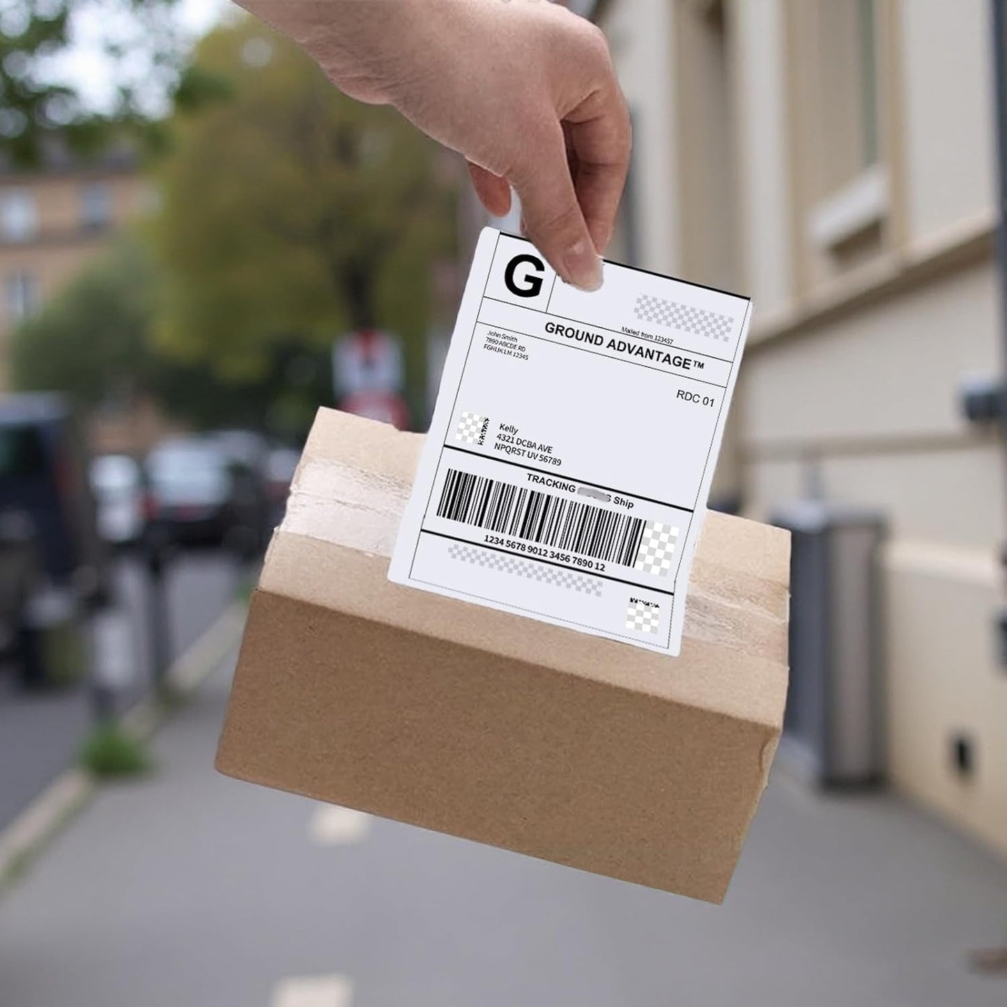 4"×6" Direct Thermal Shipping Label, Fanfold Thermal Label 1000 Packs (500packs Per Stack) Permanent Adhesive, Compatible with Zebra, Rollo, Jadens, Nelko