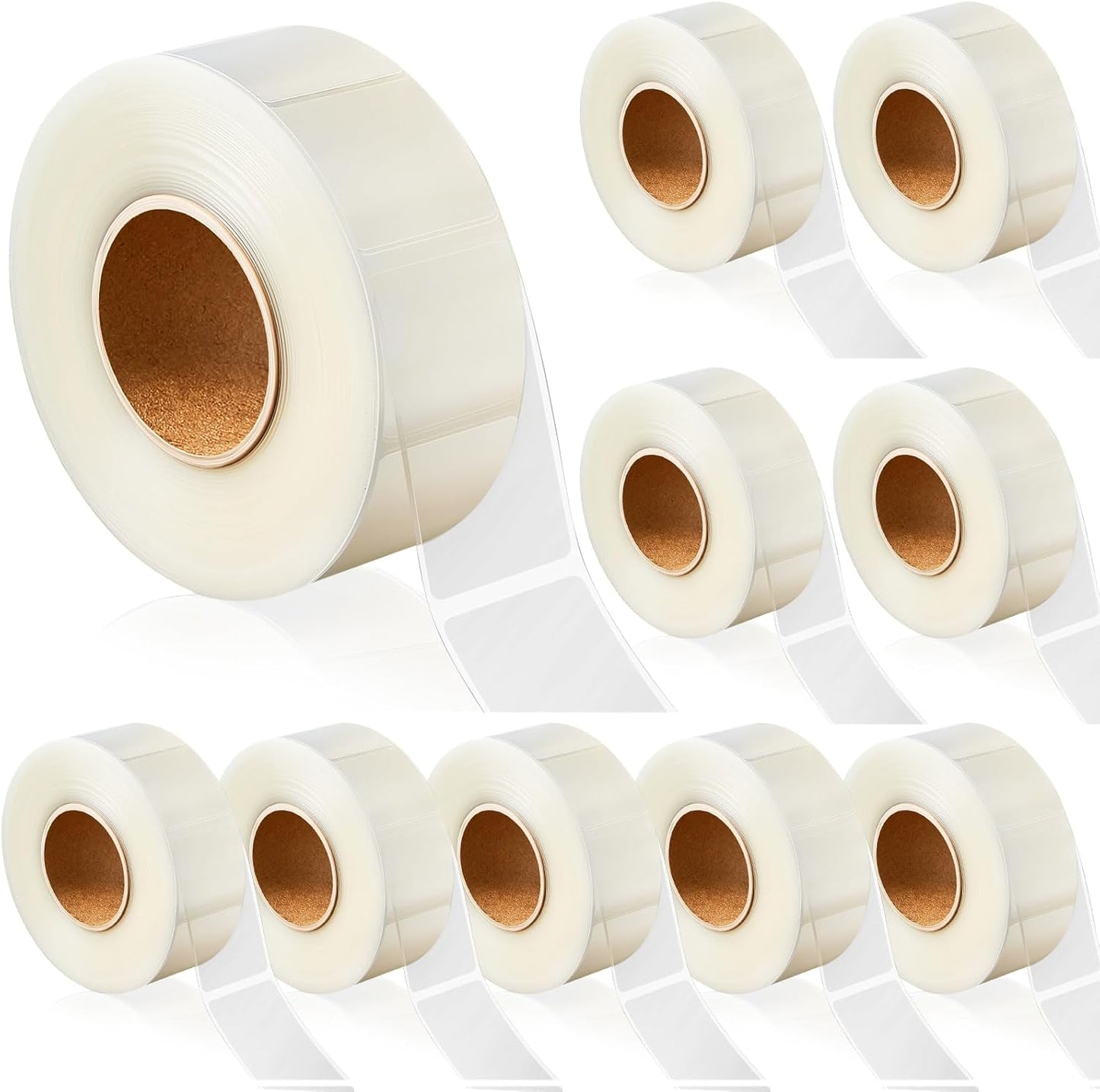 Zonon 5000 Pcs Clear Labels Label Protector Clear Stickers Wafer Seals Waterproof Labels for Protecting Barcodes, Numbers and Stickers (3.15 x 1.18 Inch,Rectangle)