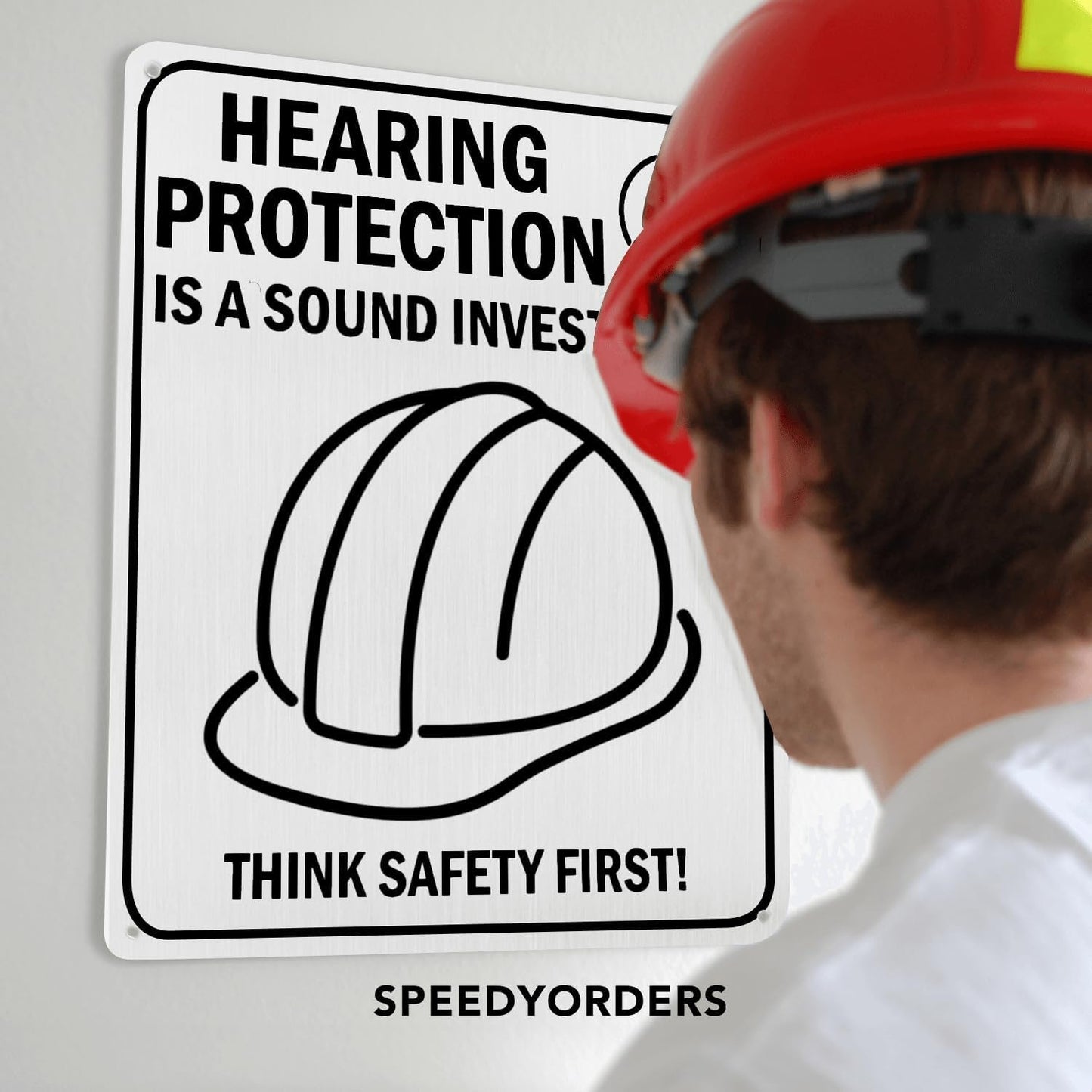 Custom Metal Signs, Personalized Aluminum, Customized Safety, Business Signs, Waterproof Outdoor, White Aluminum (White, 42x28 In)