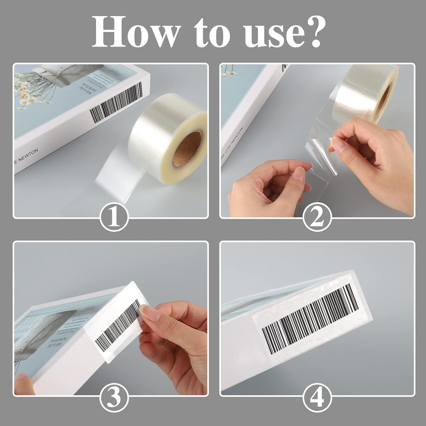 500 PCS Label Protectors, Clear Label Protectors Waterproof Clear Labels for Protecting Barcodes, Books, Numbers, Clothes Food Labels in Laboratory, Library, Office, Supermarket (2.56×1.57inch)