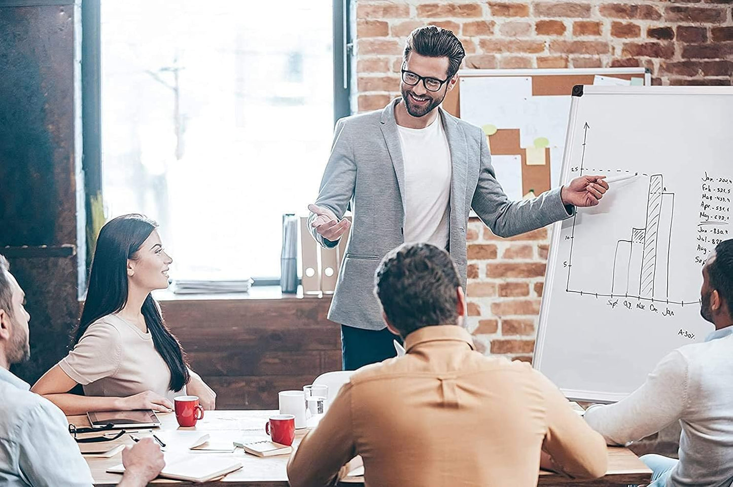 XBoard Magnetic Dry Erase Board 36 x 24 Inch, 3' x 2' White Board for Wall | Silver Aluminum Frame Presentation Board for Home Office Classroom (Pack of 2)