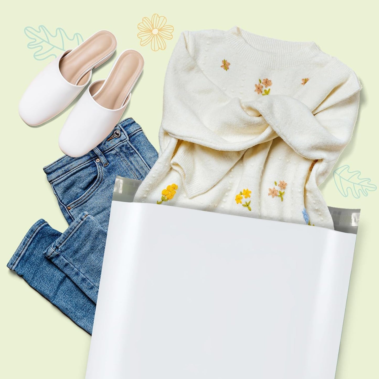 Fuxury Poly Mailers 19x24 Inch 600 Pack, Bulk Shipping Bags for Clothing, Strong Adhesive Shipping Envelopes for Small Business Suppliers,Waterproof Mailers Poly Bags Mailing Envelopes White