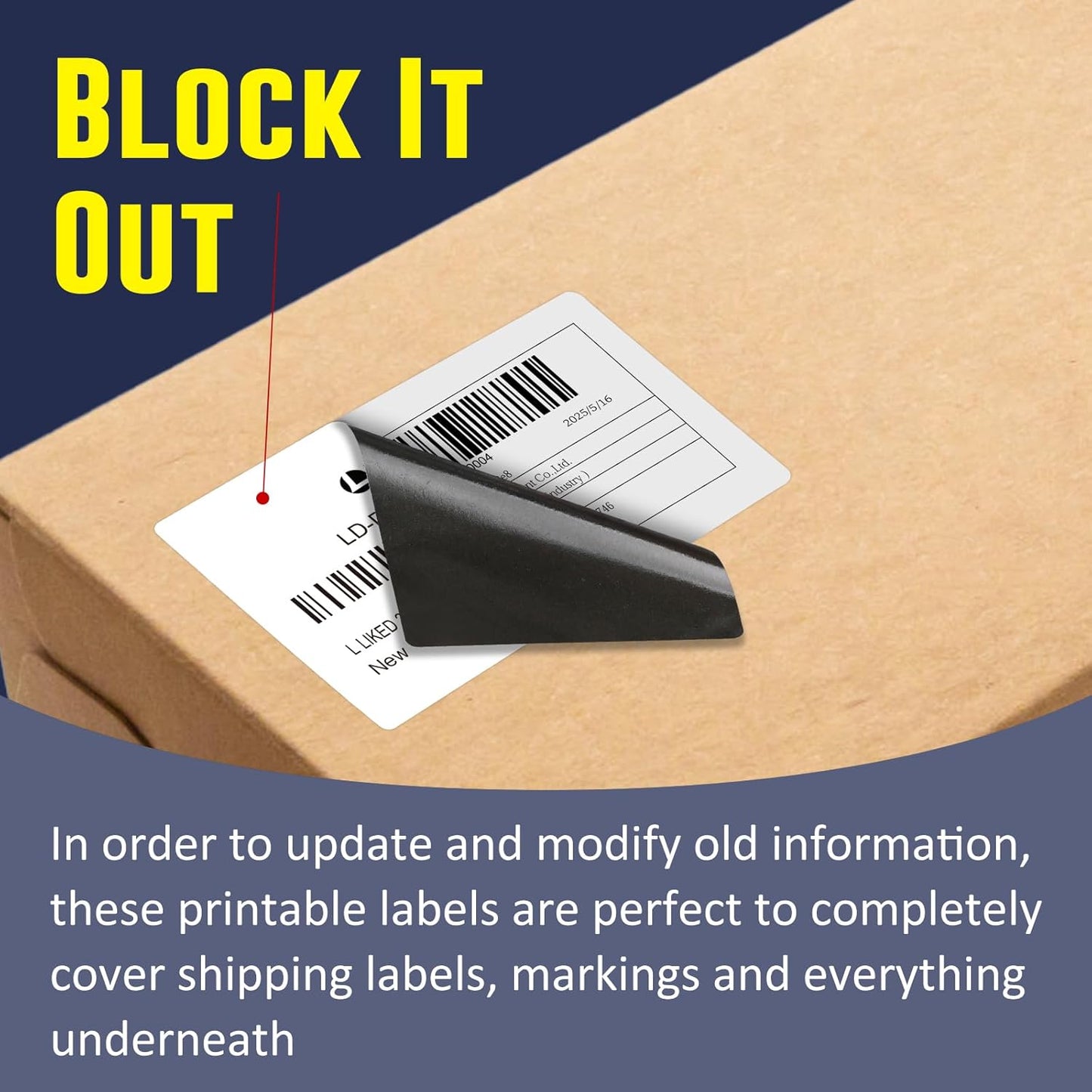 L LIKED 2.25" x 4" Direct Thermal Label, Permanent Adhesive Shipping Postage Labels & Compatible with Rollo, Zebra and Other Desktop Printers (12 Roll, 4200 Labels)