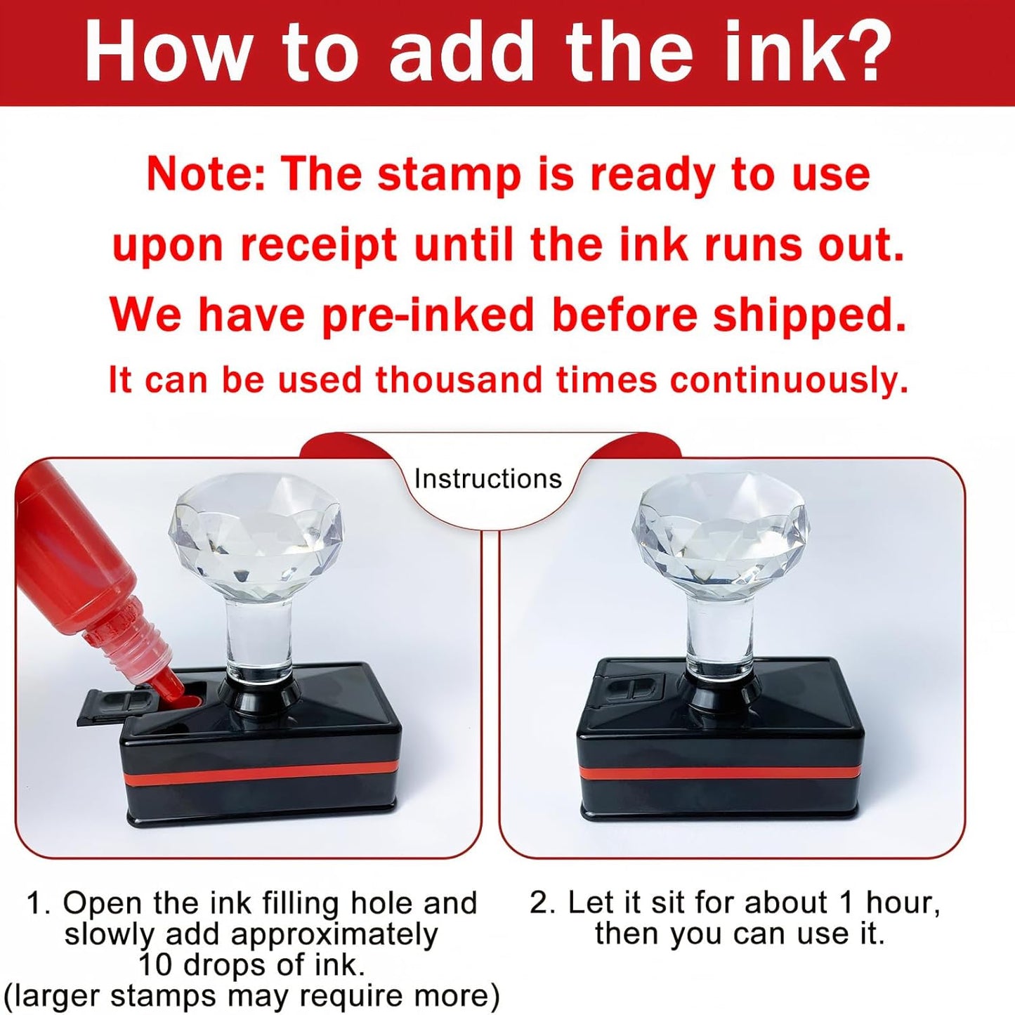 Signature Stamp Self-Inking Name Stamps Personalized with Clear, Consistent Impressions Multiple Font Choices