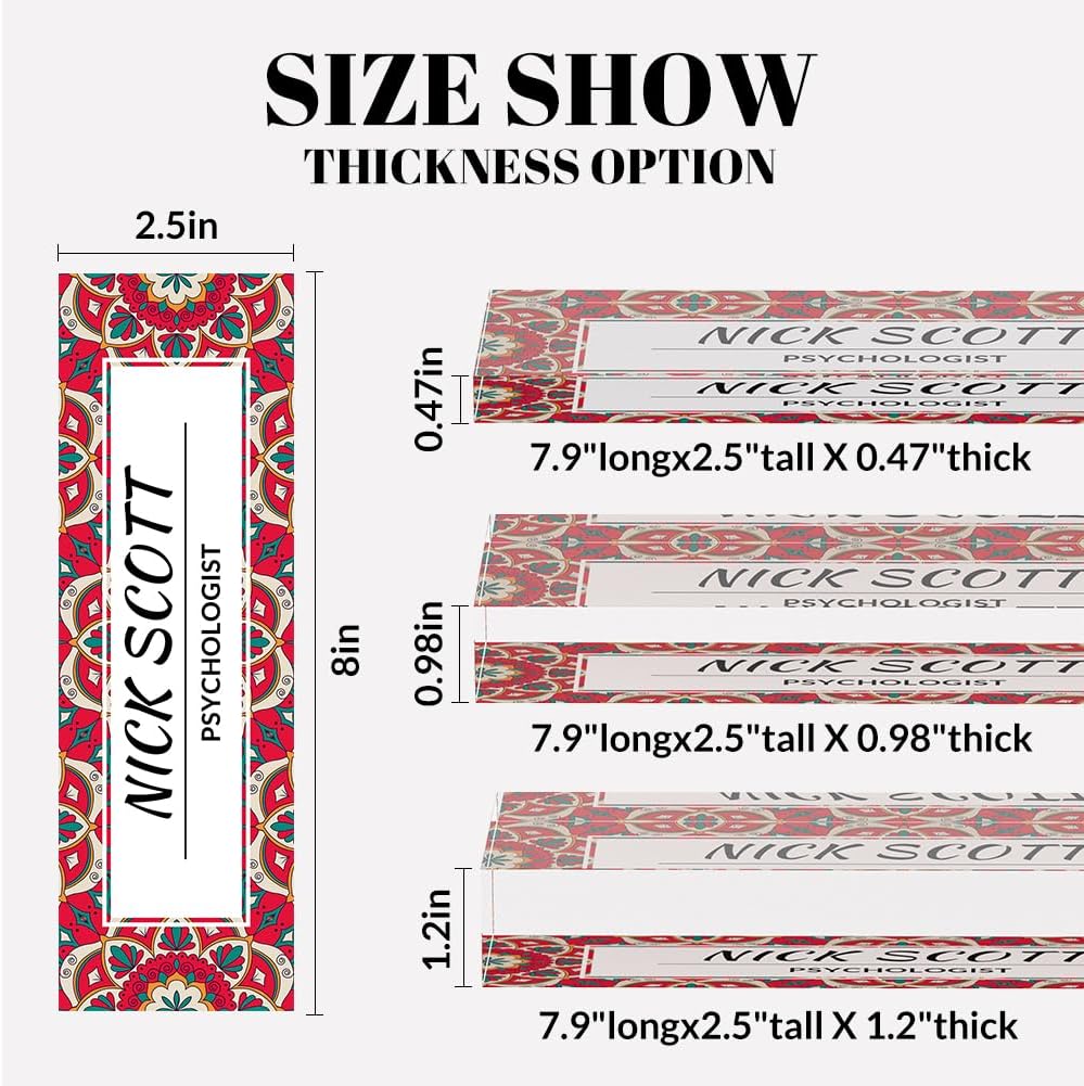 Personalized Office Desk Name Plate on Acrylic Glass - Custom Nameplate Decor, Accessories - Gift for Boss, Coworkers