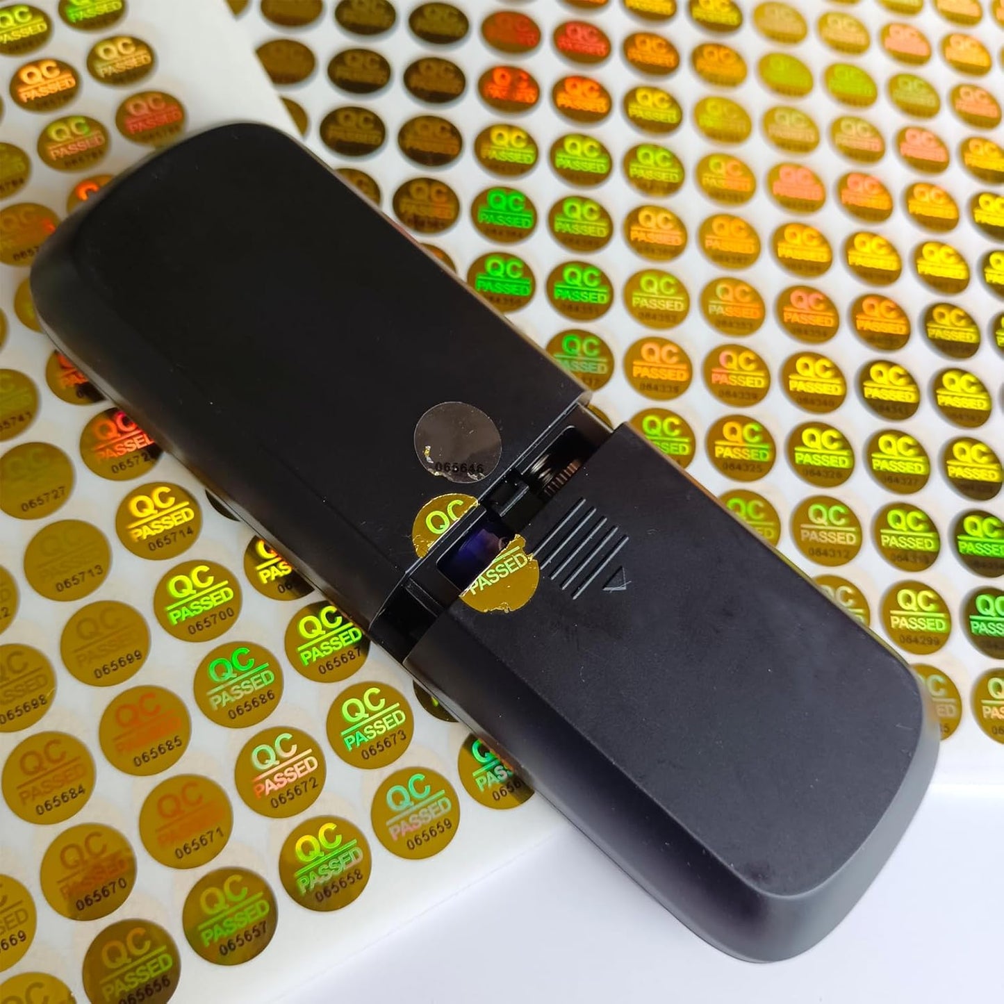 2300pcs QC Passed Tamper Proof Hologram Stickers High Security Labels Warranty Void Seal with Unique Serial Number (0.4 inch,Gold)