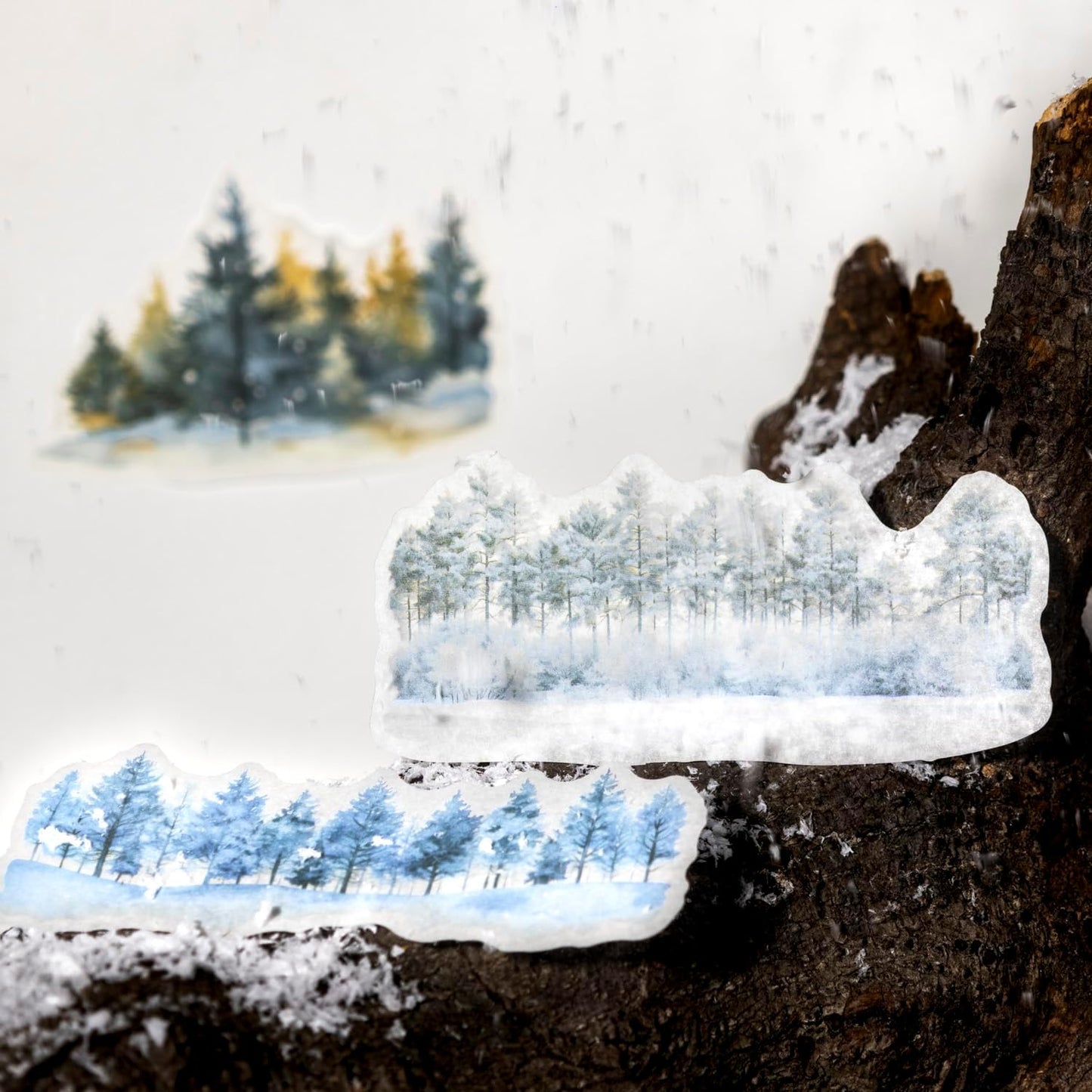 Tree Washi Stickers Set, 120PCS Nature-Inspired Forest Stickers for Scrapbooking, Journaling, DIY Crafts, and Art Supplies