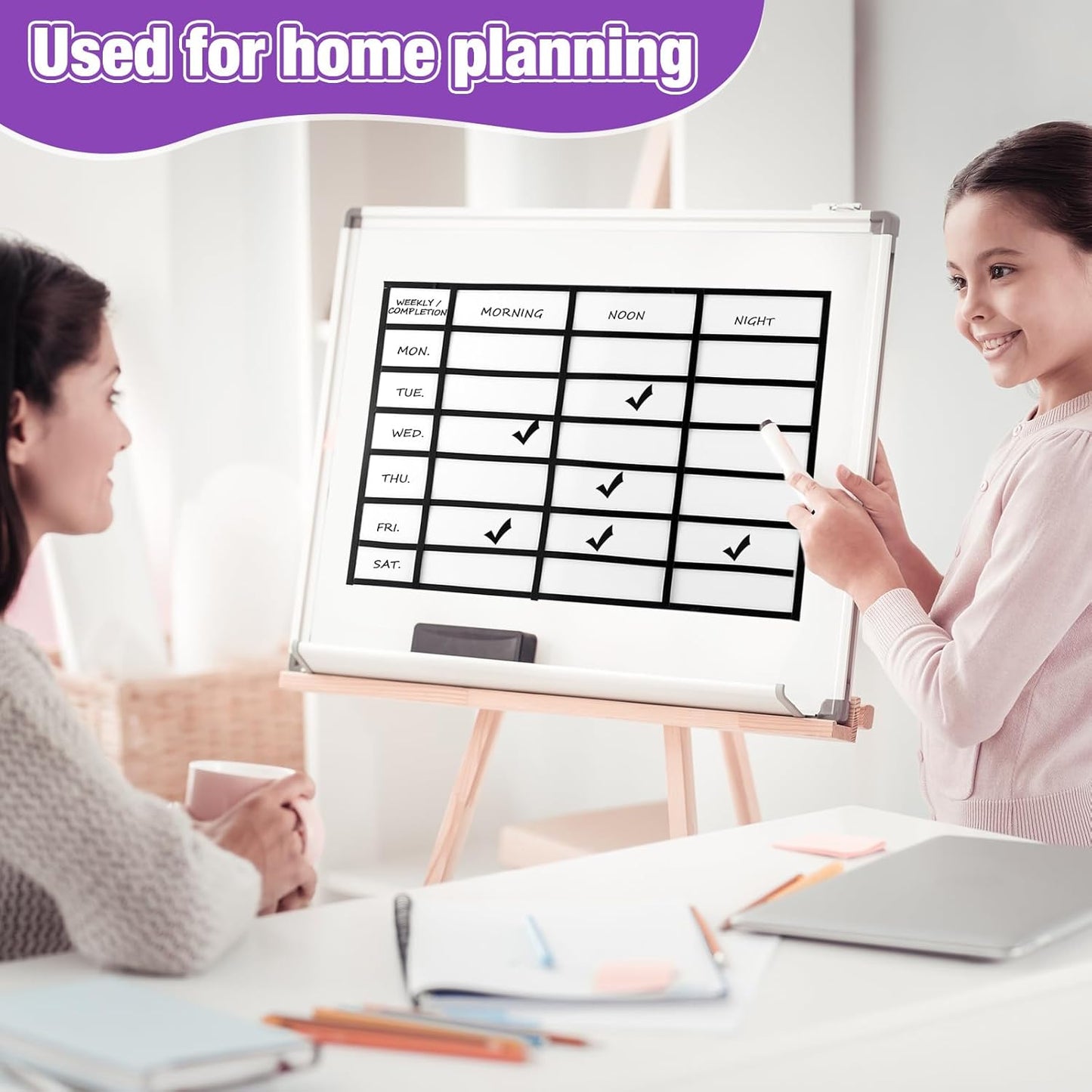 6 Rolls Magnetic Tape Roll Thin Strips, 33 ft Magnetic Whiteboard Graphic Decorative Tape Marking Line Magnet Board Dividers for Classroom Office Art Accessories(Black,0.24 Inch)