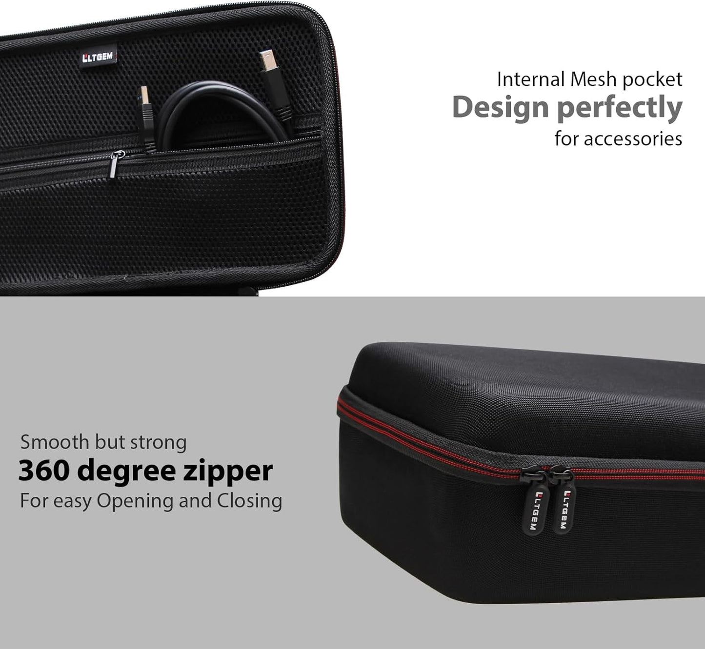 LTGEM Case Compatible with ScanSnap iX1300 Photo & Receipt Scanner or Doxie Pro DX400 Compact Scanner, Duplex Scanner Case, Black