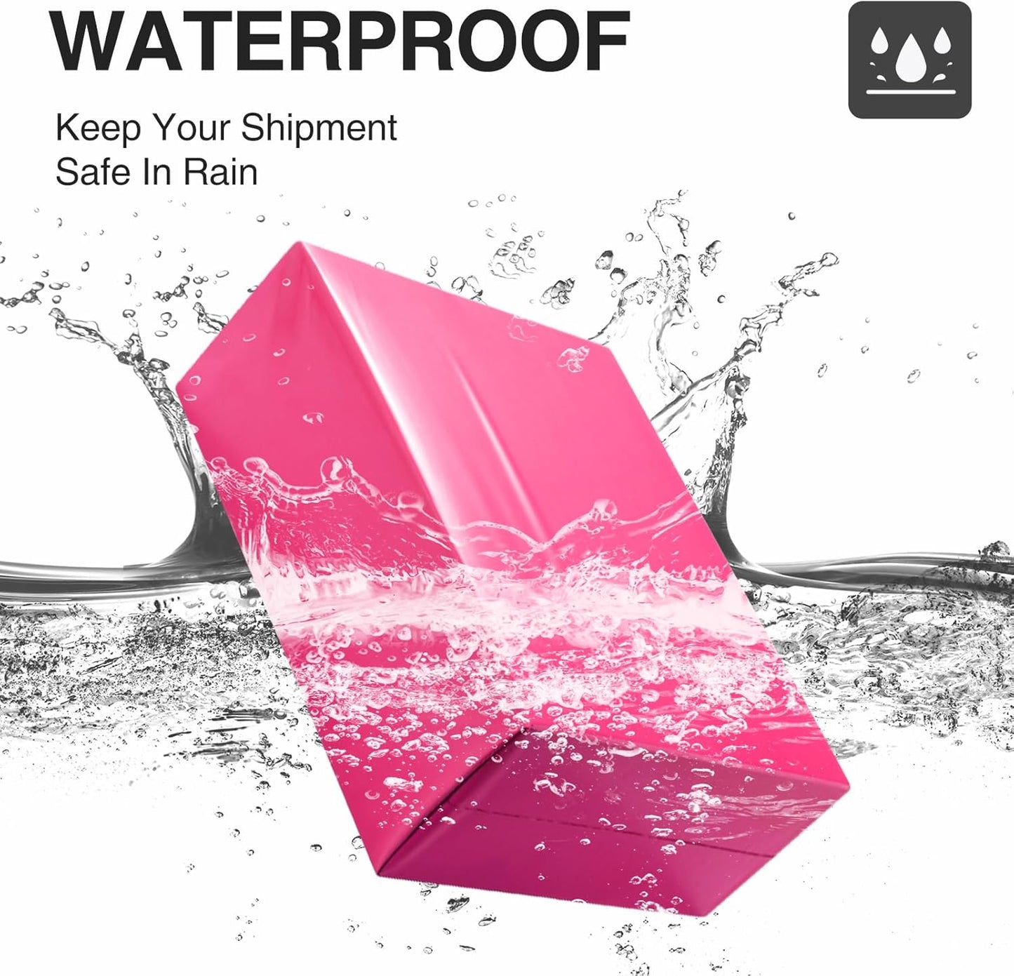 UCGOU Poly Mailers 14.5x19 Inch Hot Pink 100 Pack Large Shipping Bags #7 Strong Thick Mailing Envelopes Self Sealing Adhesive Waterproof and Tear Proof Shipping Bags for Clothes