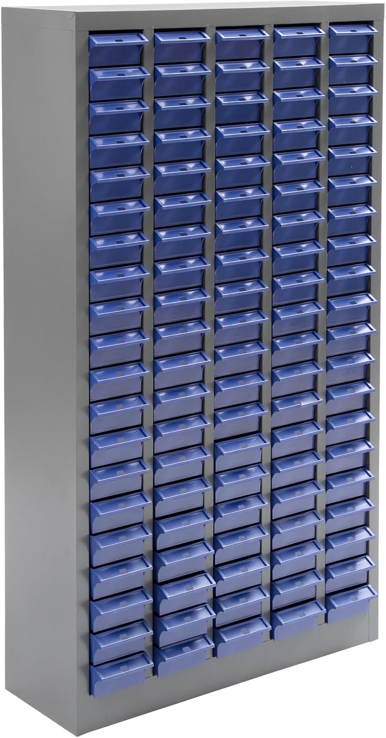 100-Drawer Parts Storage Cabinet – Multi-Purpose Organizer for Screws, Bolts, Nails, Craft Supplies, Legos, Makeup & Tools – Compact Plastic Drawer Unit for Garage, Workshop, Classroom & Home