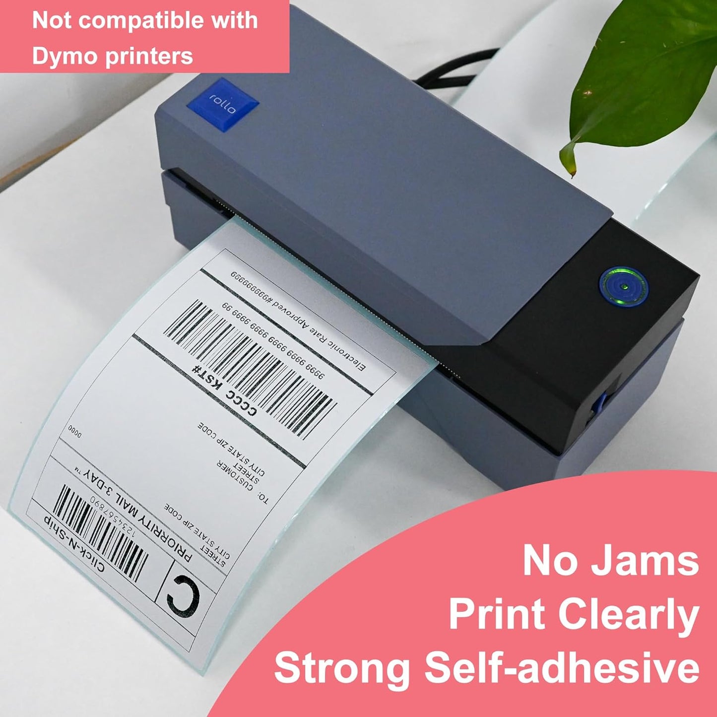 L LIKED 4"x 6" Direct Thermal Labels White Perforated Shipping Labels, 250 per Roll, Pack of 20 Rolls - Commercial Grade