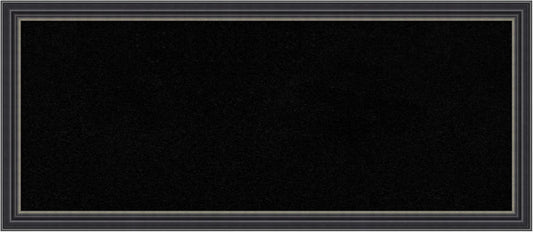 Amanti Art Black Cork Board for Wall, 14x32 Vision Board with Black Wood Frame, Medium Corkboard Office Decor for Home Organization, Traditional Corkboard Pinboard to Display Items for Home