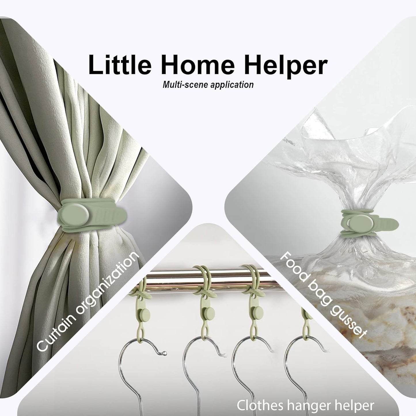 Nearockle Silicone Cable Ties Cord Organizer for Cable Management, 16PCS 4.2" and 7.1" Reusable Cable Organizer Electronic Accessories for Home, Office, Kitchen, School, Travel (Green)