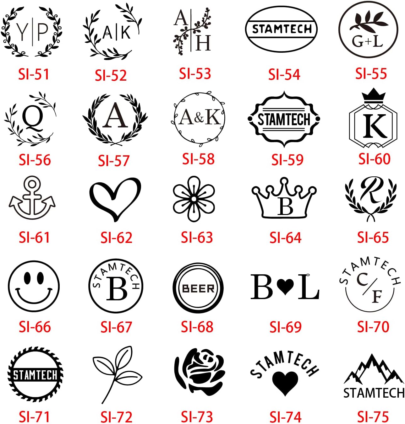 STAMTECH Custom Logo Embosser Stamp - Heavy Steel Embosser Stamp Design Your Own Logo or Emblem Perfect for Weddings Libraries Book Embosser