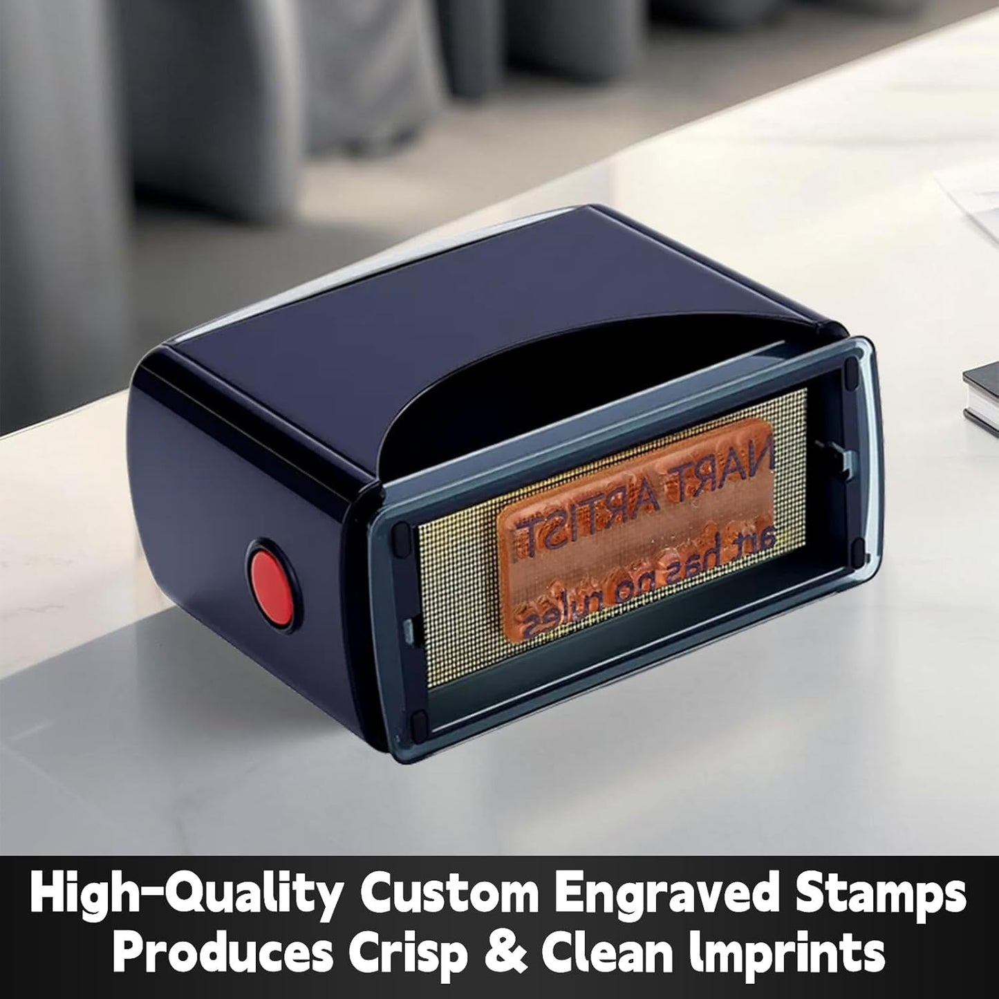 Personalized Self-Inking Signature Stamp - Custom Name/Initials Design with 6 Ink Color Options | Perfect for Legal Documents, Checks, Paperwork | Large Size for Home, Office & Business Use