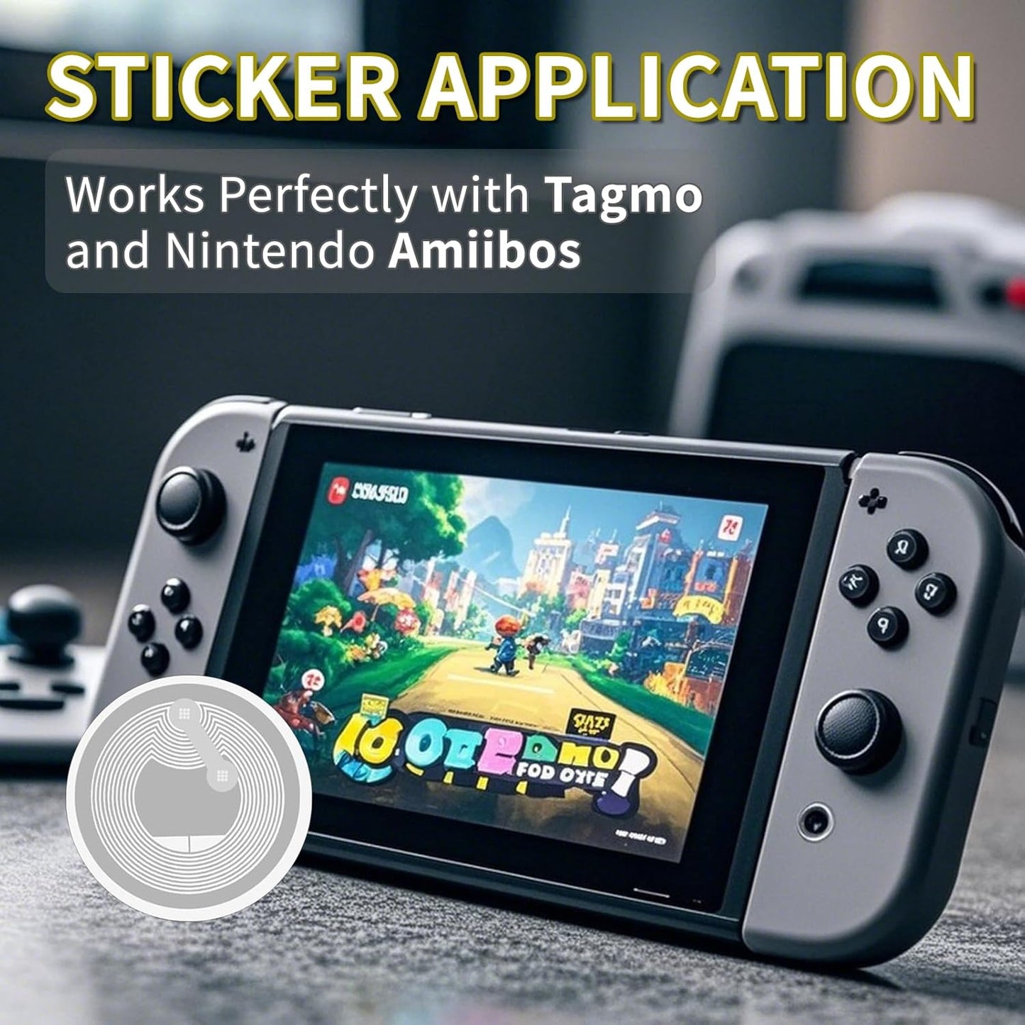 50 PCS Round NFC Tags Stickers - NTAG213 Chip, Blank, Adhesive Labels, RFID Tags, Rewritable, 137 Bytes Memory, Compatible with All NFC-Enabled Smartphones and Devices