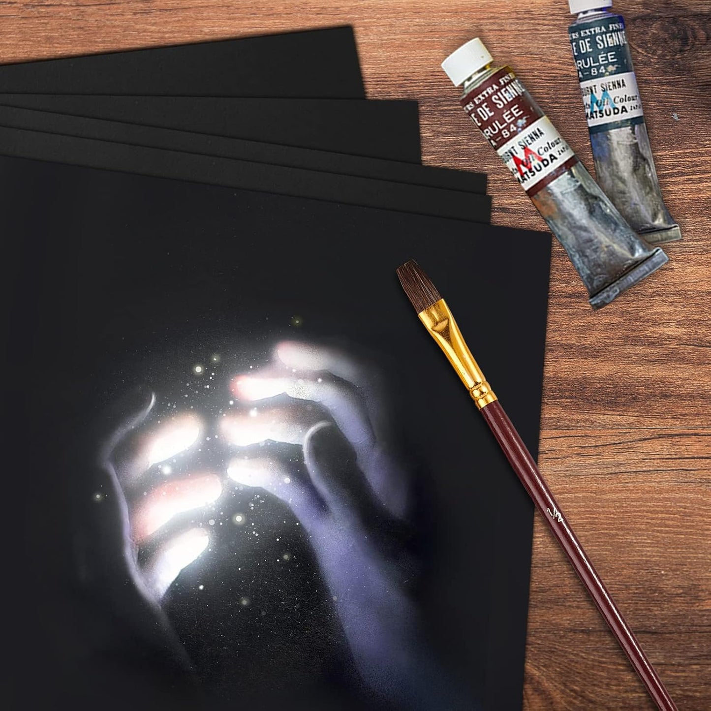 50 Sheets Black Cardstock 8.5 x 11 Thick Paper, Goefun 80lb Card Stock Paper for Halloween, Invitations, Scrapbooking, Crafts, DIY Cards