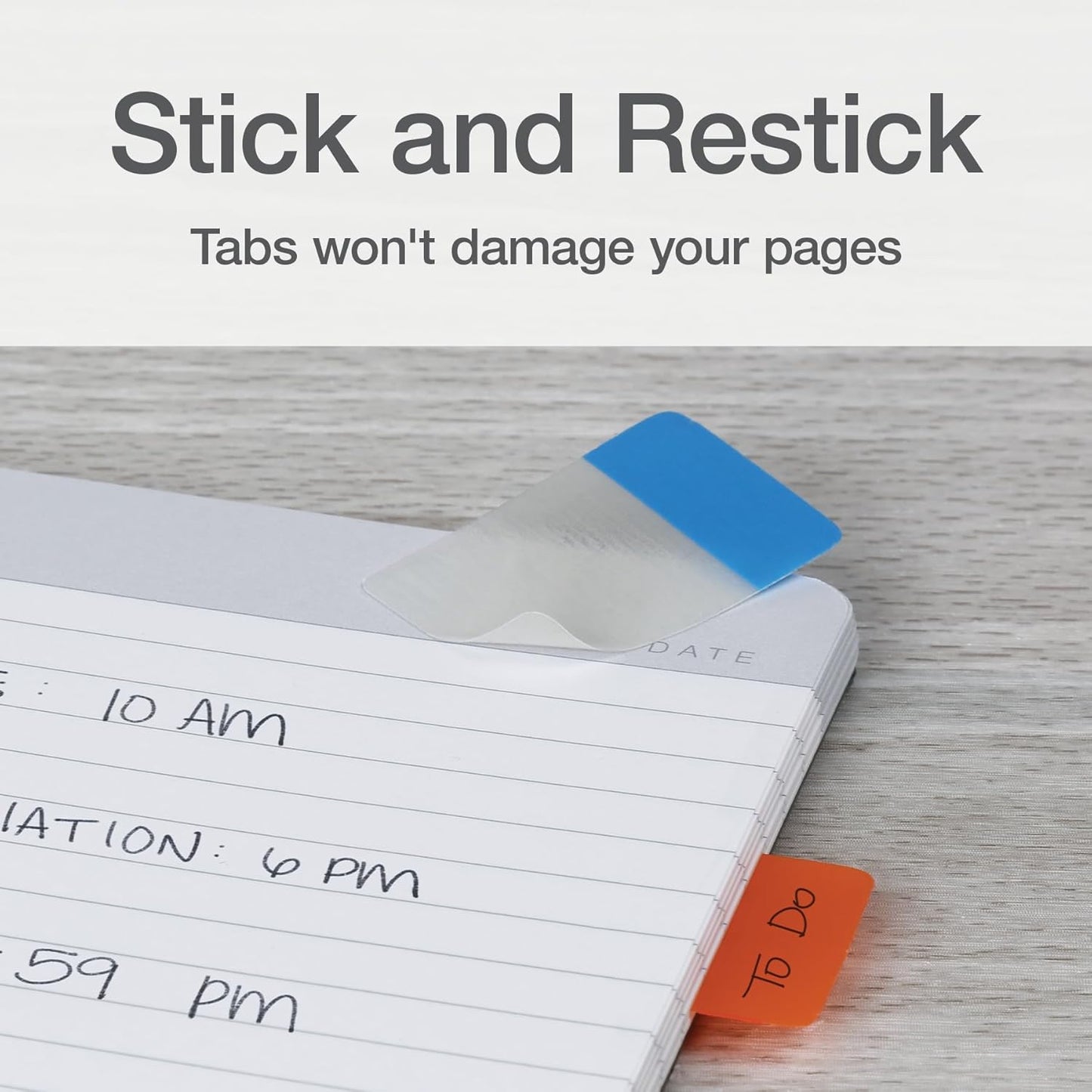 Redi-Tag Write-On Tabs, Repositionable Tabs for Binders and Planners, Removable Pop Up Tags, 6 Vivid Colors, 1" x 1.5", 36 Per Pack (1006507)