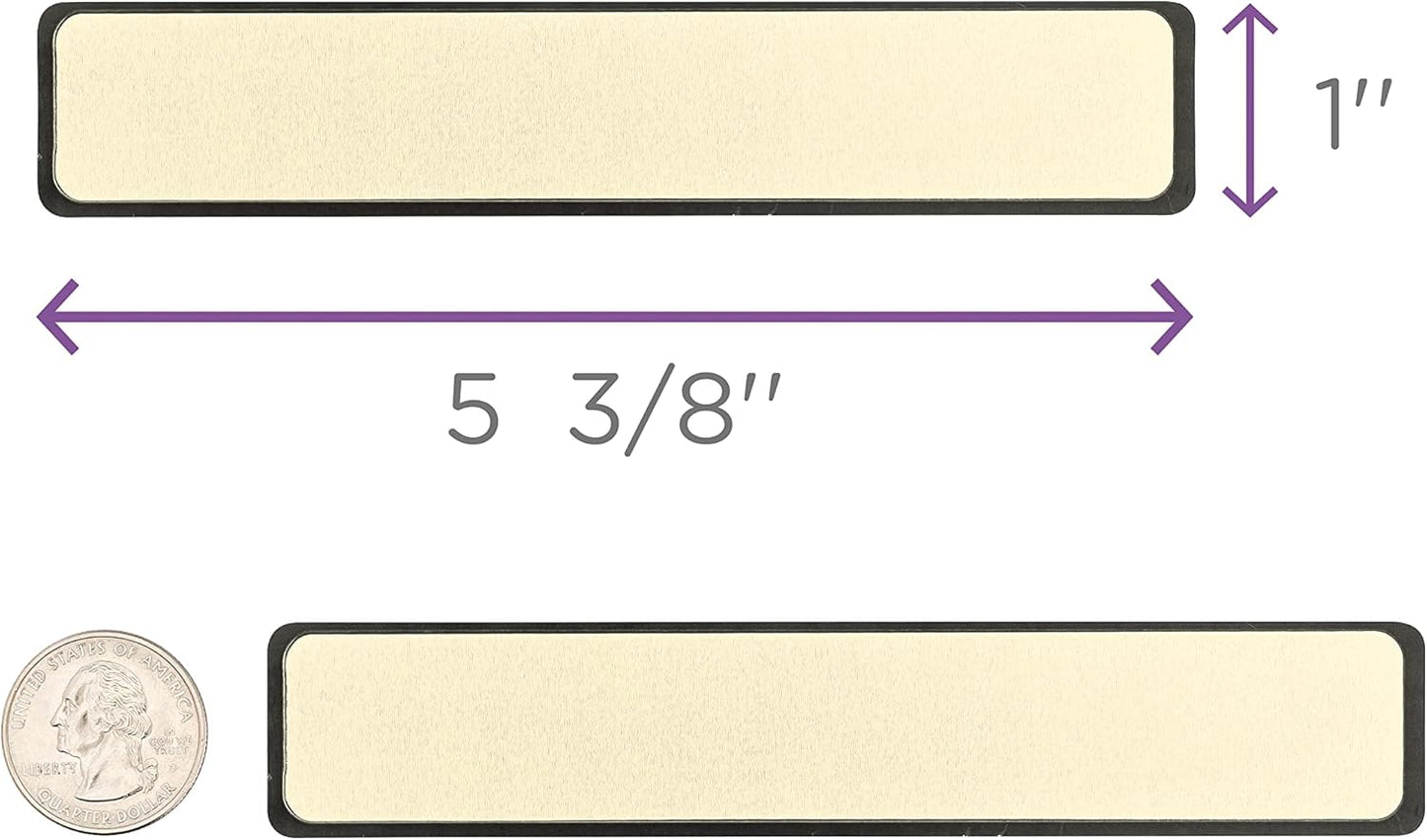 Carstens Adhesive Sticker Labels, 5 3/8” x 1”, Binder Labels for 1” Ring Binder Spines, Tan, Roll of 200