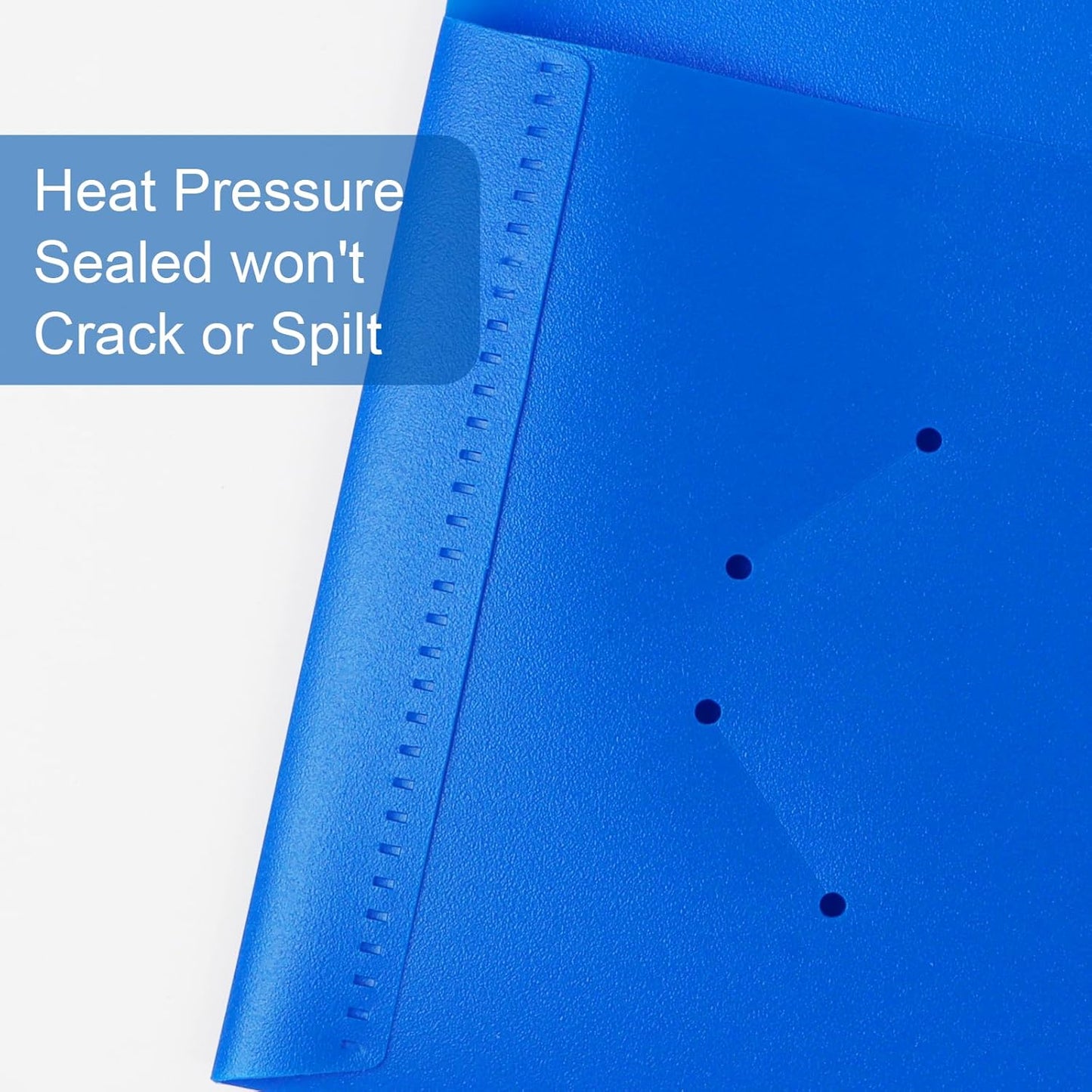 60-Pack Plastic Folders with Pockets,2-Pocket Poly Folders Holds 8-1/2" x 11" Paper for School/Office/Home, Blue