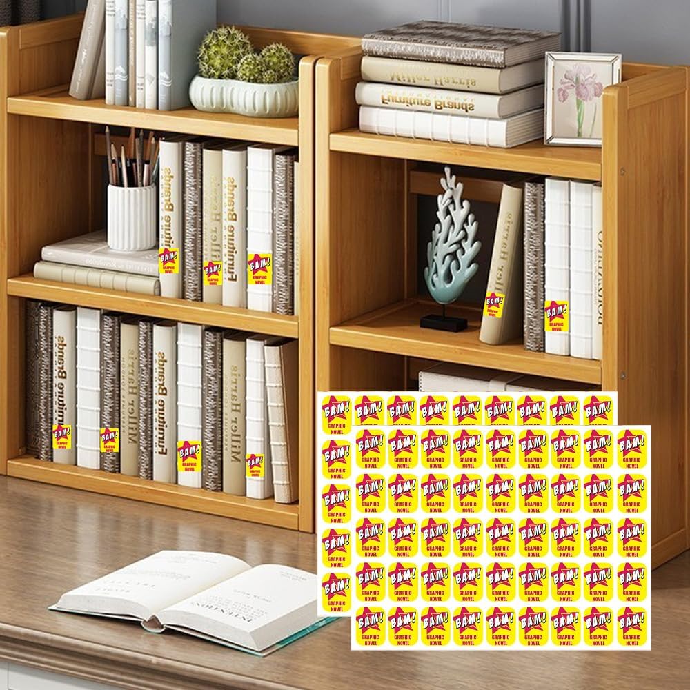 450pcs Genre Book Spine Labels | Library Classification Stickers | Graphic Novels