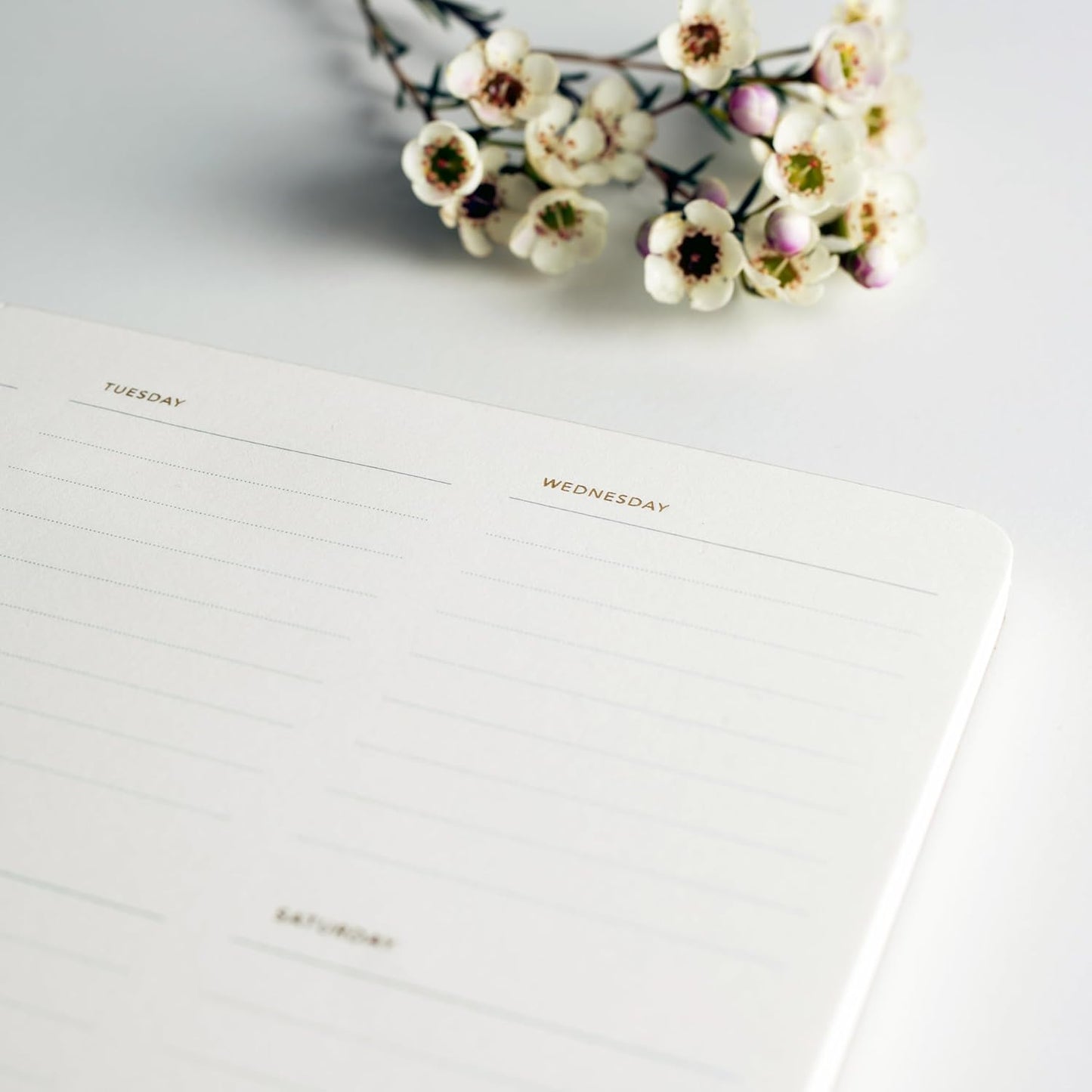 One Week - Elegant Undated Weekly Desk Planner, Gold Foiled, A4, Minimalist Weekly To Do List Notepad, Daily Schedule, Work Week Planner Pad, Eco-friendly, FSC™ Certified