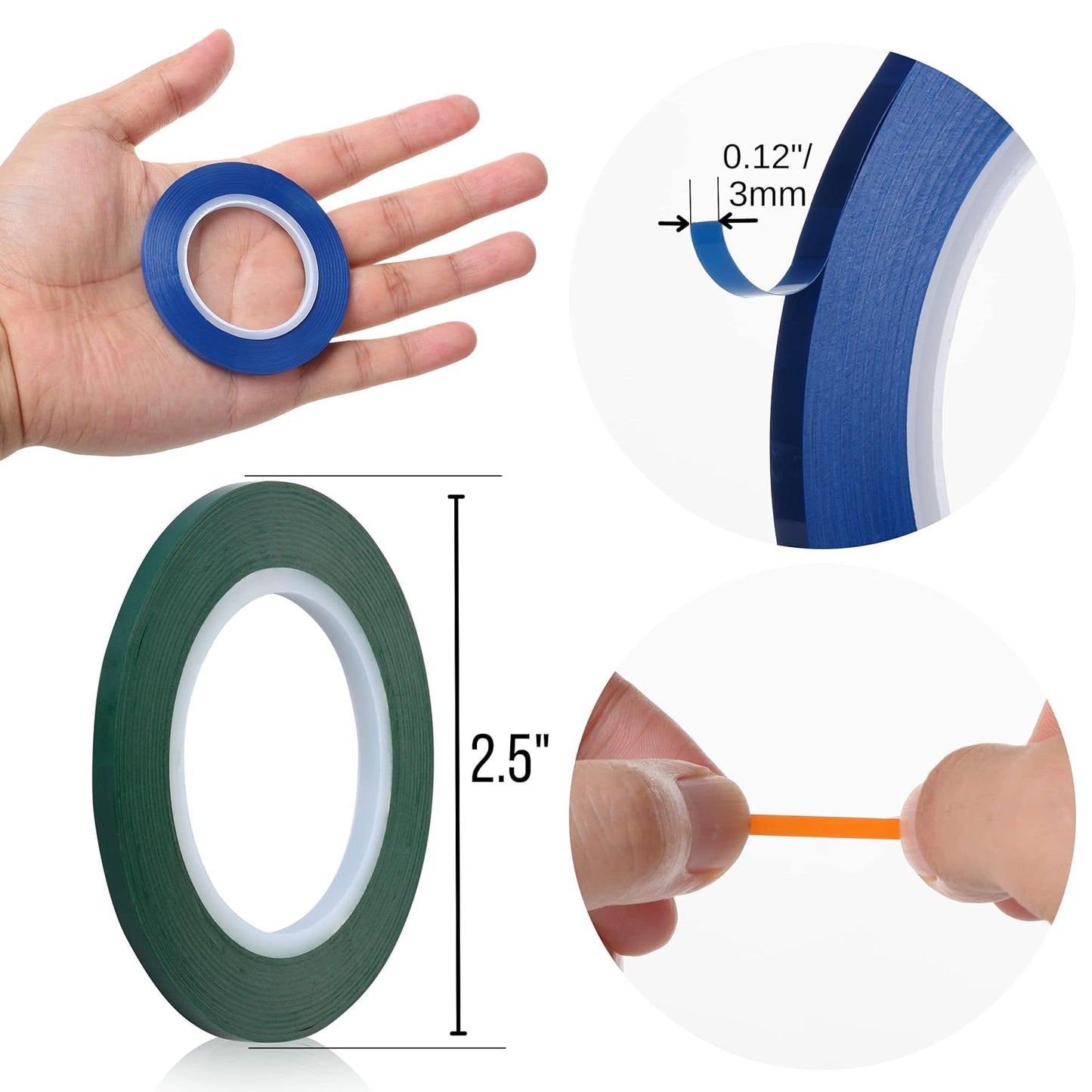 Mr. Pen- Whiteboard Tape, 8 Pack, Assorted Colors, Thin Tape for Dry Erase Board Accessories, Whiteboard Accessories, Chart Tapes