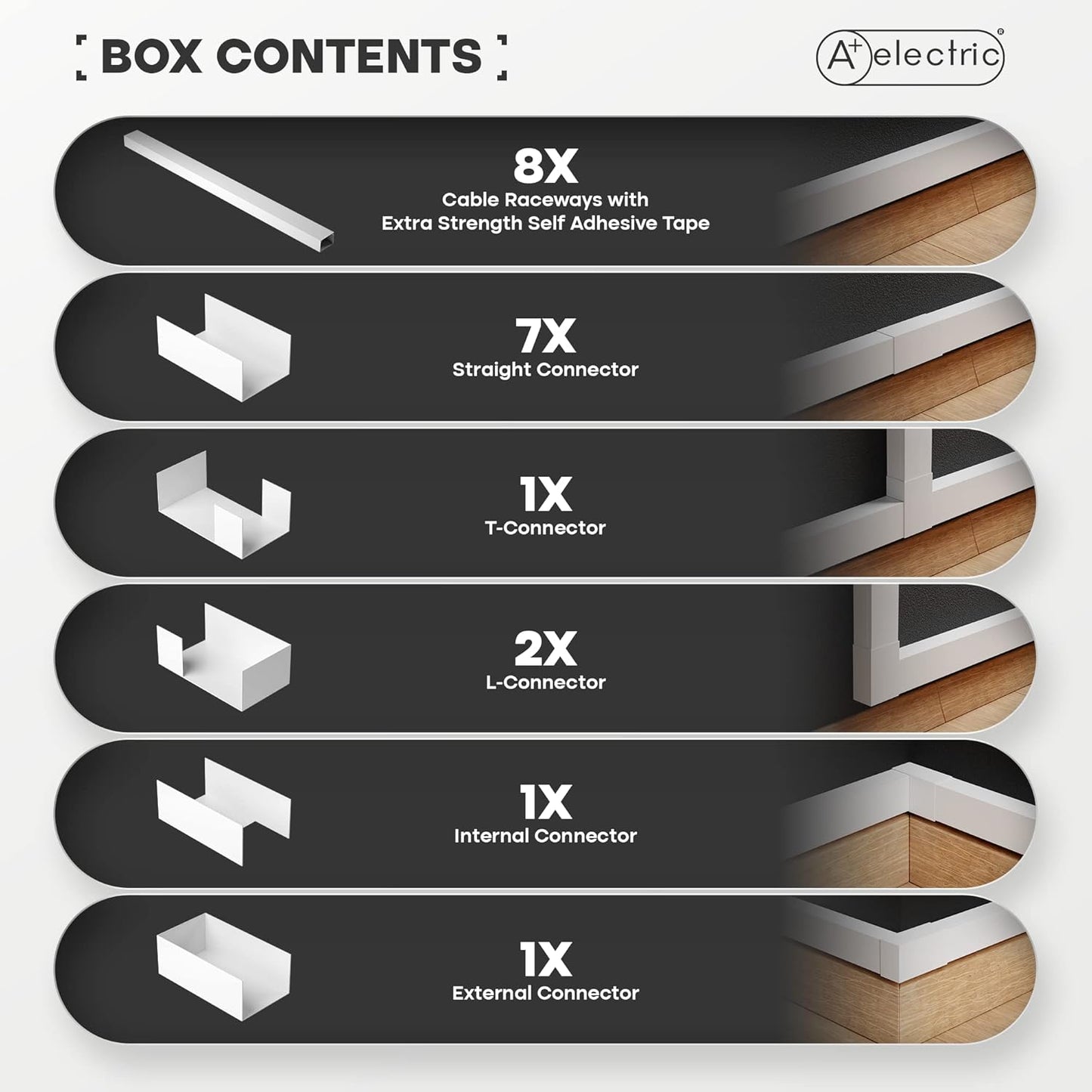 126" Cable Raceway White Kit Paintable for Tv Mounted On Wall Baby and Pets Proof Electricals Strip Cord Hider Cord Cover Cable Hider Wire Covers for Cords Wire Hider Cable Cover Wire Concealer