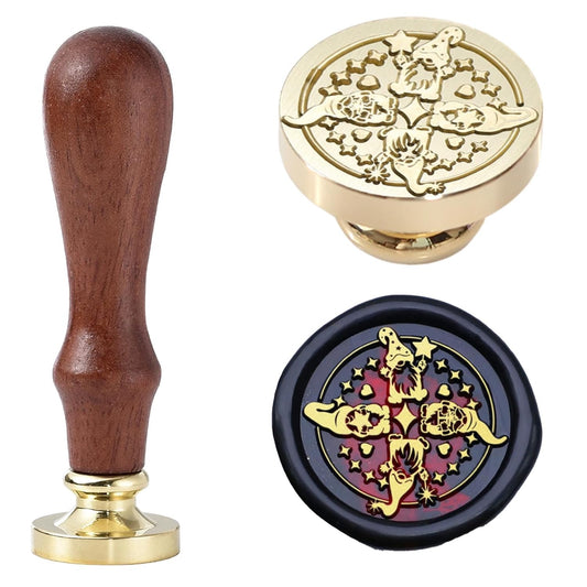 Wax Seal Stamp - Gnome Party Themed Sealed Stamp,1.18 inch/30mm Merry Christmas Sealing Wax Stamp with Handle for Gift Wrap, Envelope Letters, Crafts DIY