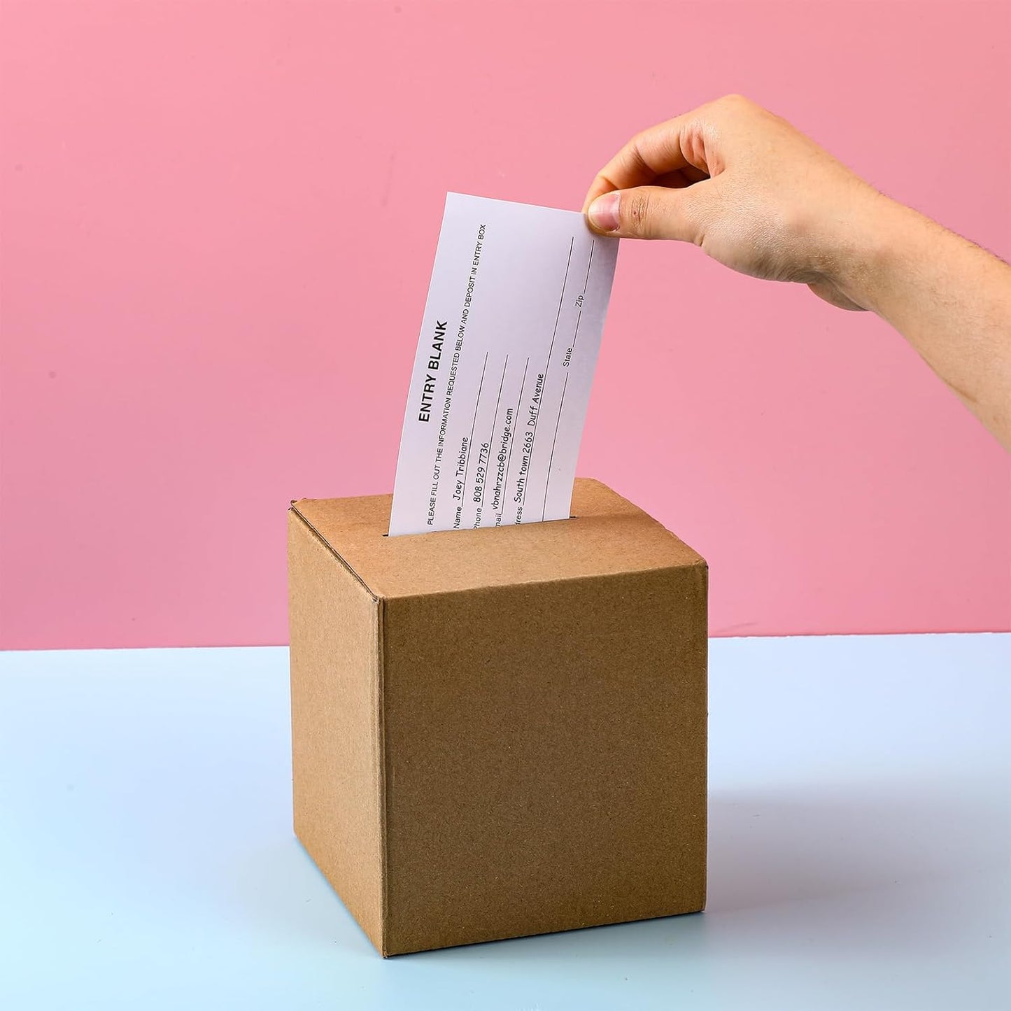 Kosiz 2000 Raffle Ticket Sheet 8 Pad 5.24" x 2.76" Enter to Win Blank Entry Form for Contest Collect Name Phone Number Email Address for School Event Ballot Network Marketing(Multi Color)