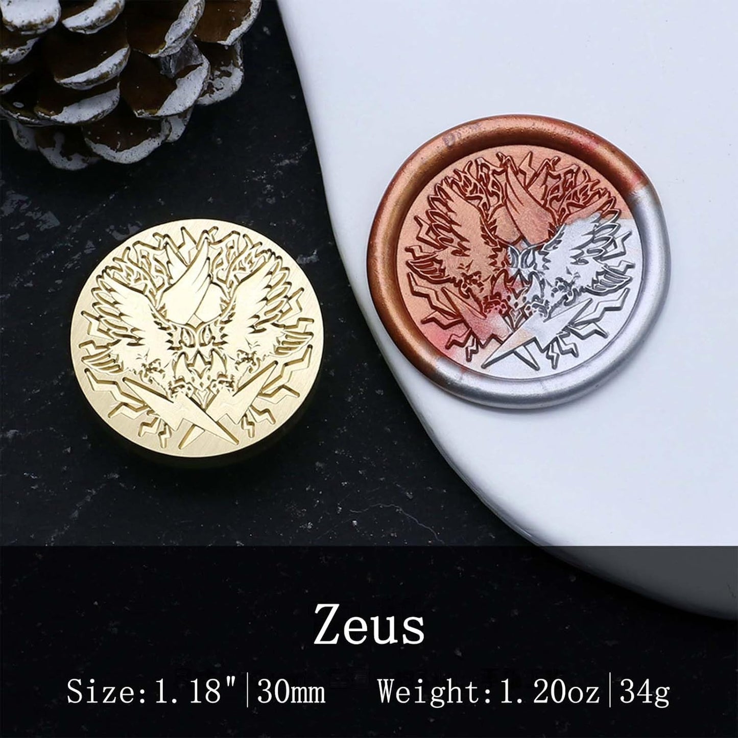 Thor Wax Seal Stamp - Vintage Eagle Logo Wax Stamp, Lightning Sealing Stamp with Handle for Friends and Family, Such as Christmas,Easter,and Birthday Gifts