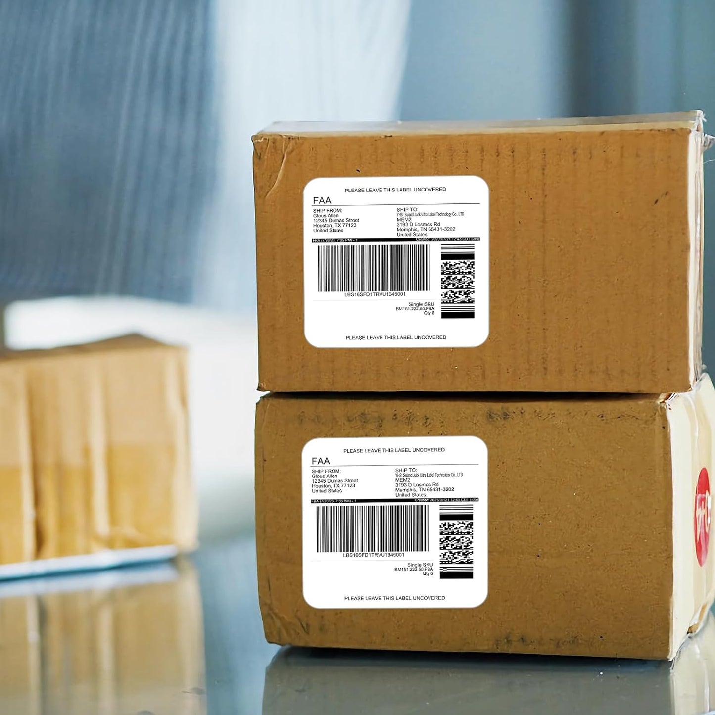 6 UP Labels, 4" x 3-1/3" Shipping Address Labels for Laser Inkjet Printer, Self Adhesive, Blank Mailing Sticker Printer Paper (500 Sheet=3000)