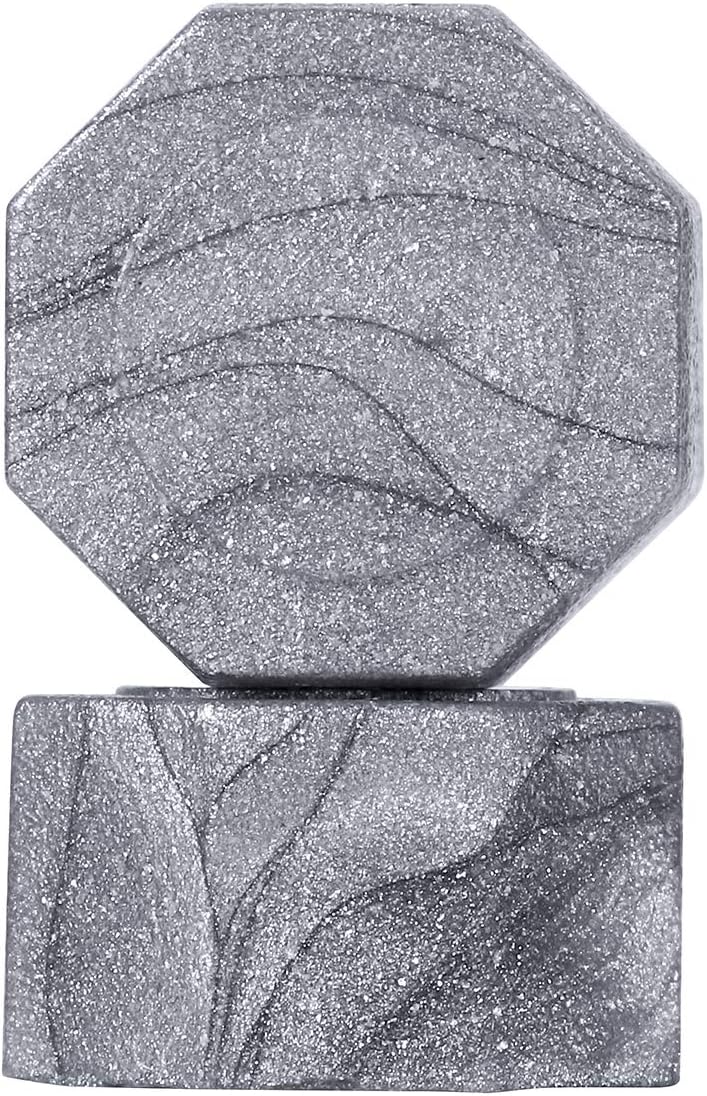 Silver Sealing Wax Beads, Yoption 300 Pieces Octagon Wax Seal Beads Kit with 2 Melting Spoon and 4 Candles for Seal Stamp (Silver)