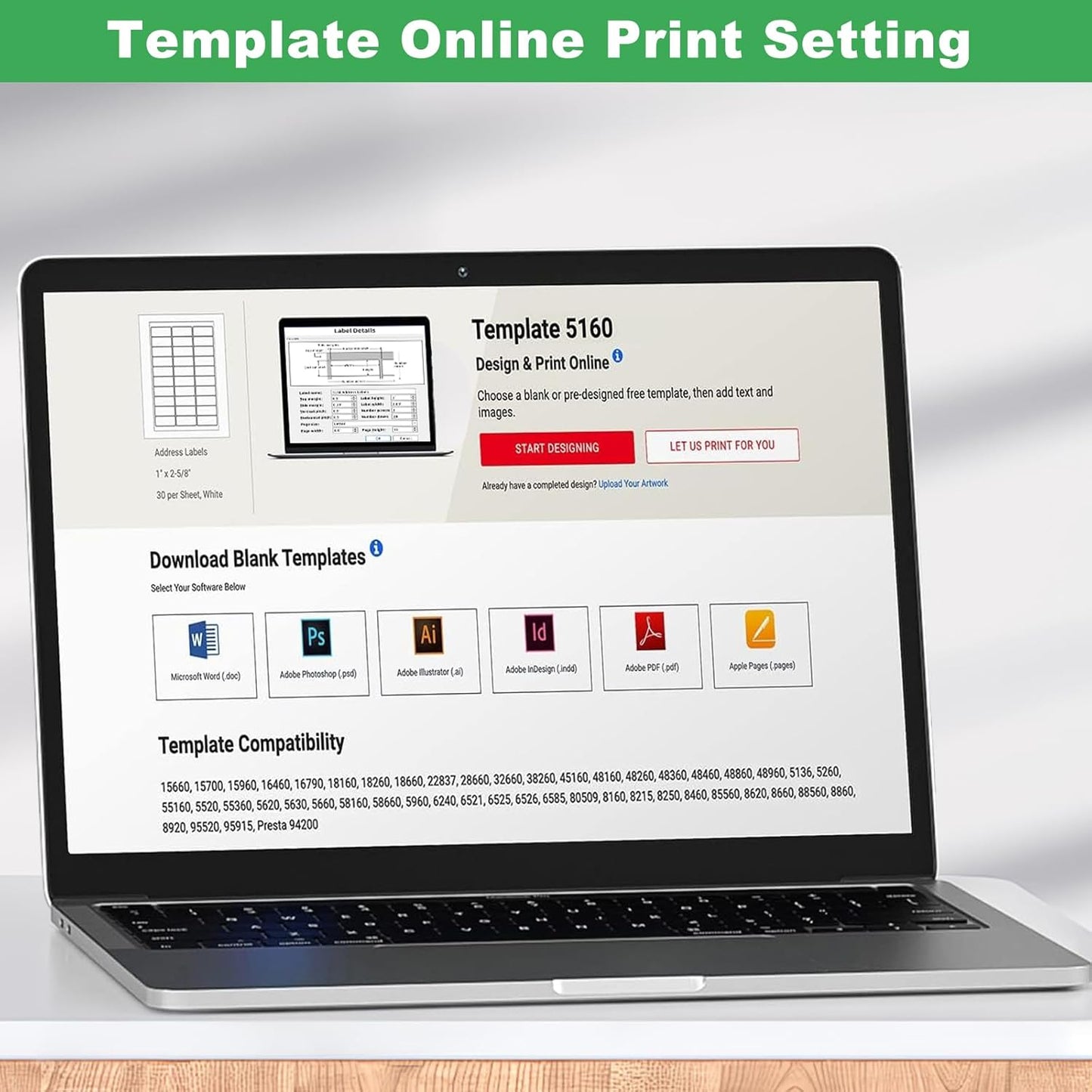 Address Labels 1" x 2-5/8" Mailing Labels for Envelopes, 900 White Printable Blank Label Stickers for Address, Mailing, Lase/Inkjet Printer, 8.5"×11" 30 Up Small Labels Per Sheet (30 Sheets)